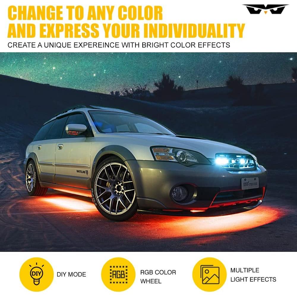 LUMENIX Kit de Luces LED RGB para Automóviles 4PCS 1kg