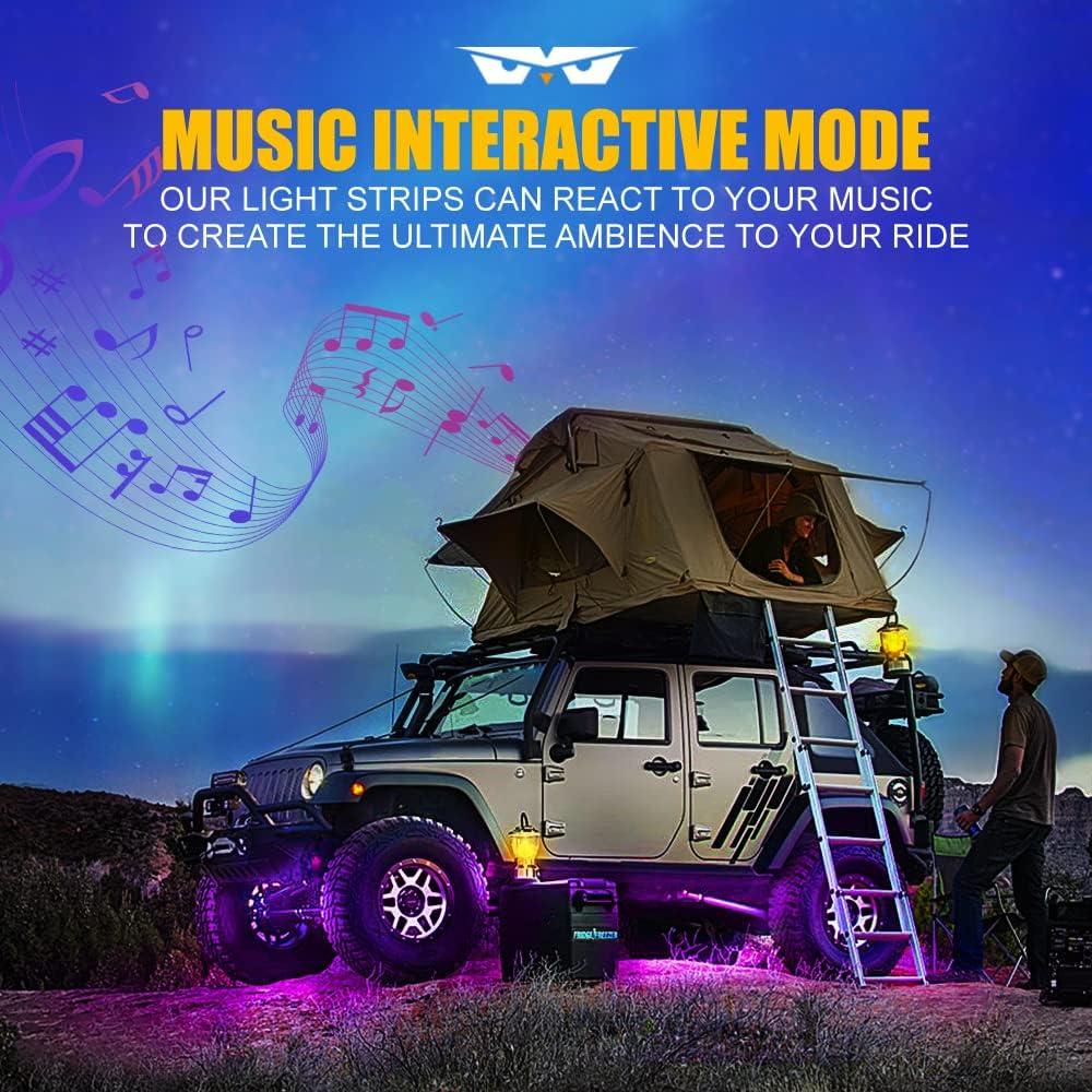 LUMENIX Kit de Luces LED RGB para Automóviles 4PCS 1kg