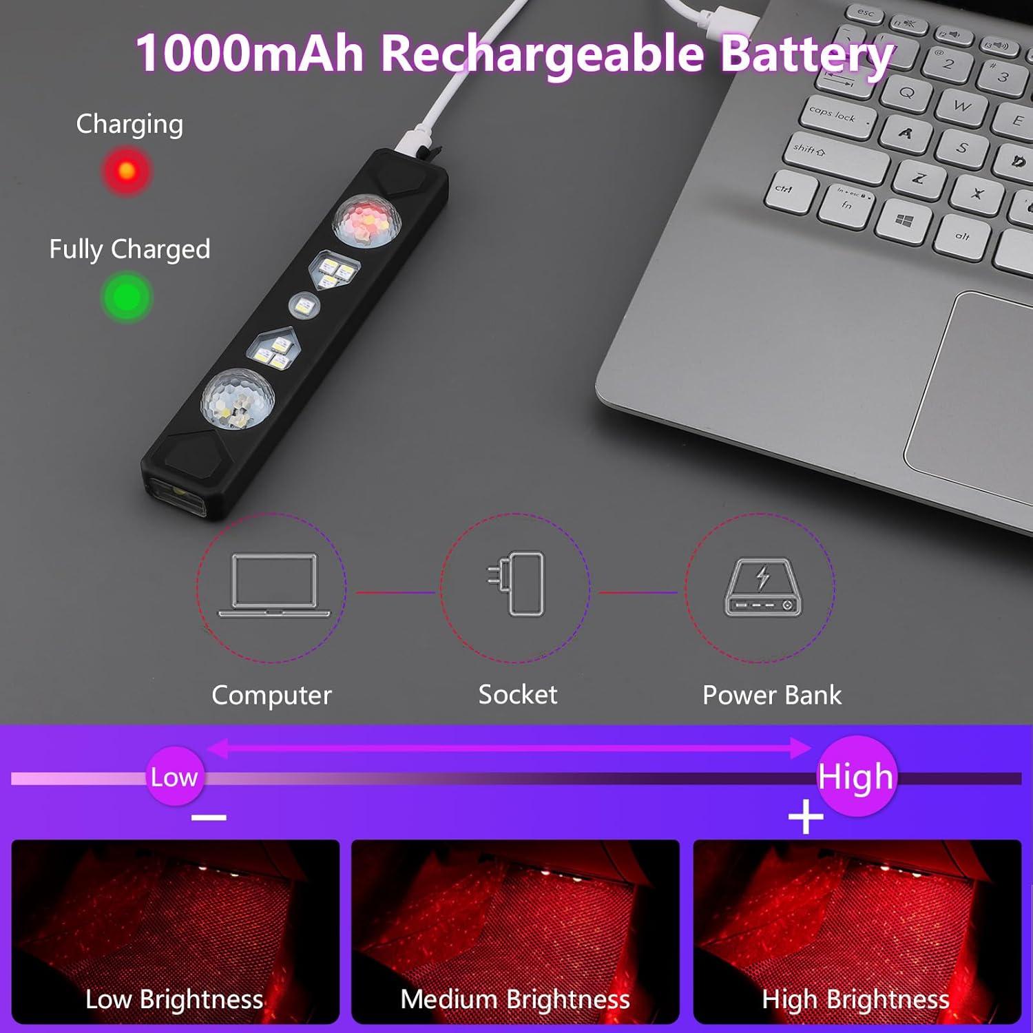 Luces LED de Coche Inalámbricas LECART 4 Pcs RGB Recargables