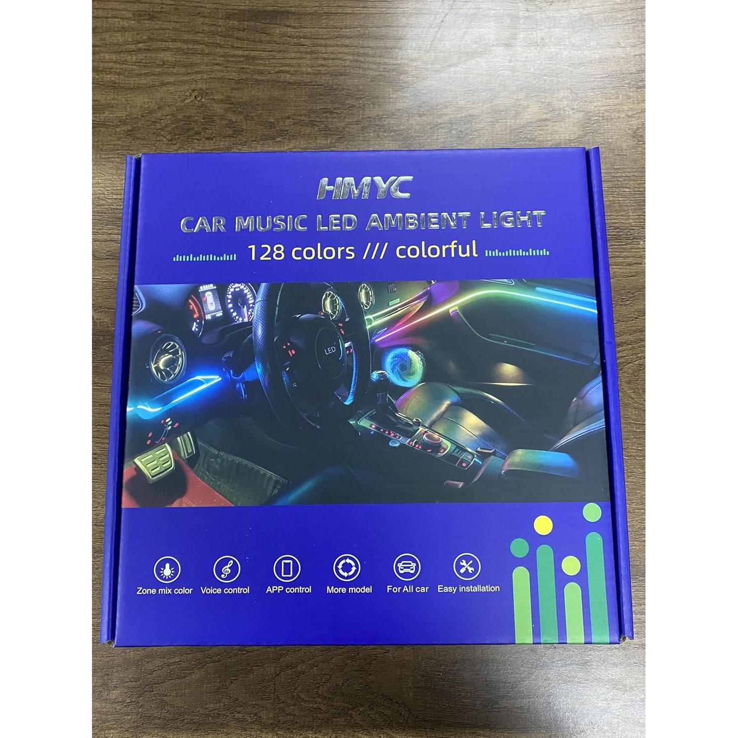 Luces LED Ambientales para Auto HMYC YMS-HC01, 18 en 1 RGB