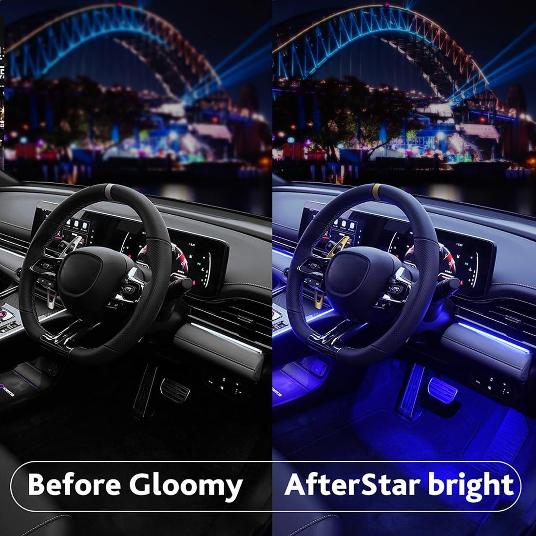 Luces LED RGB de Interior Minsezhi para Automóvil 24 LEDs