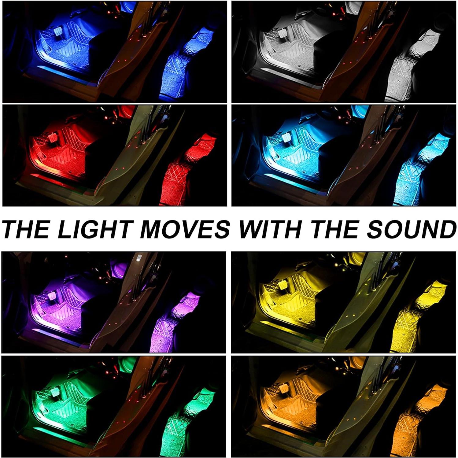 Luces LED de tira para coche NYTKL 299.72 cm RGB APP