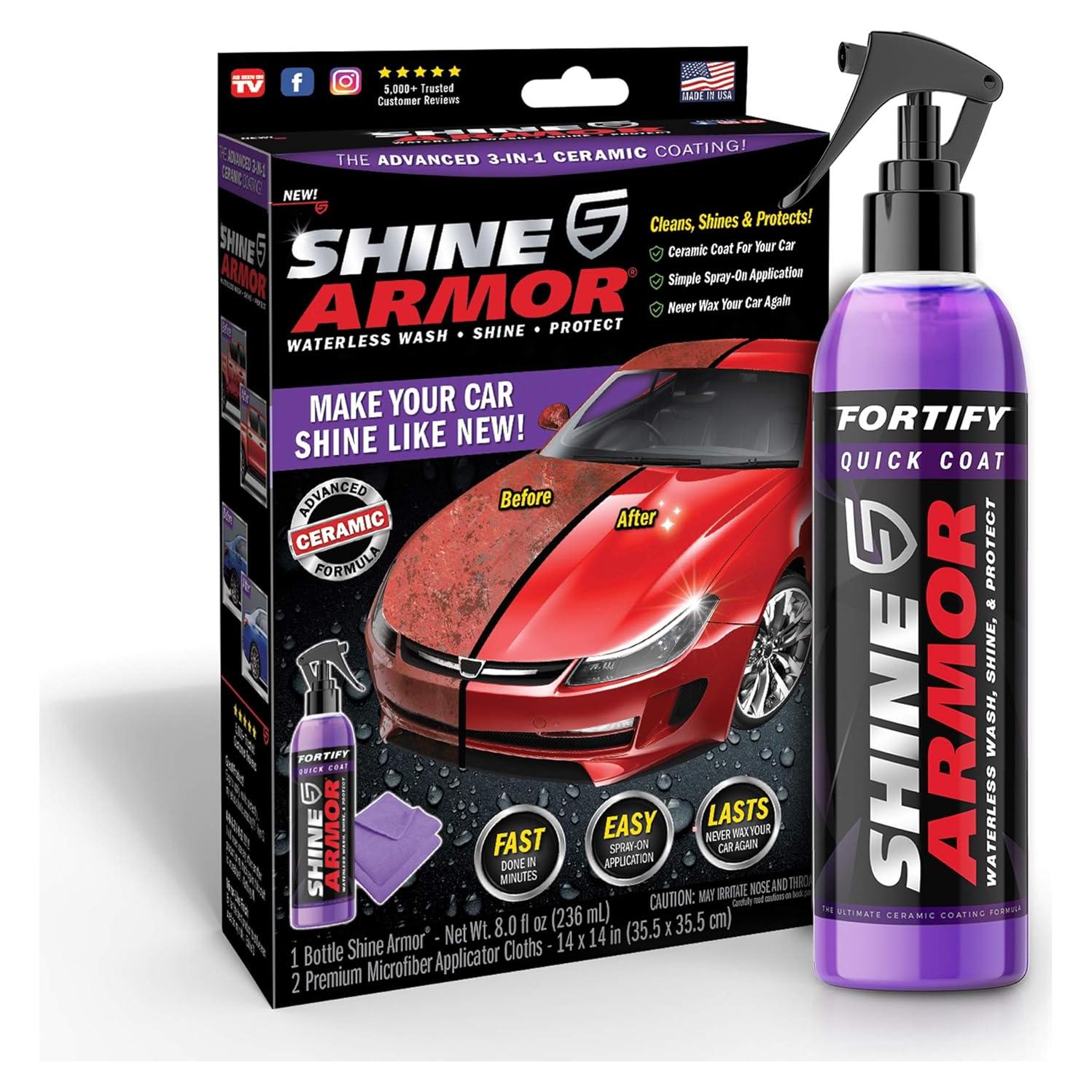 Brillo Armor Spray Cerámico Hidrofóbico 3 en 1 para Autos