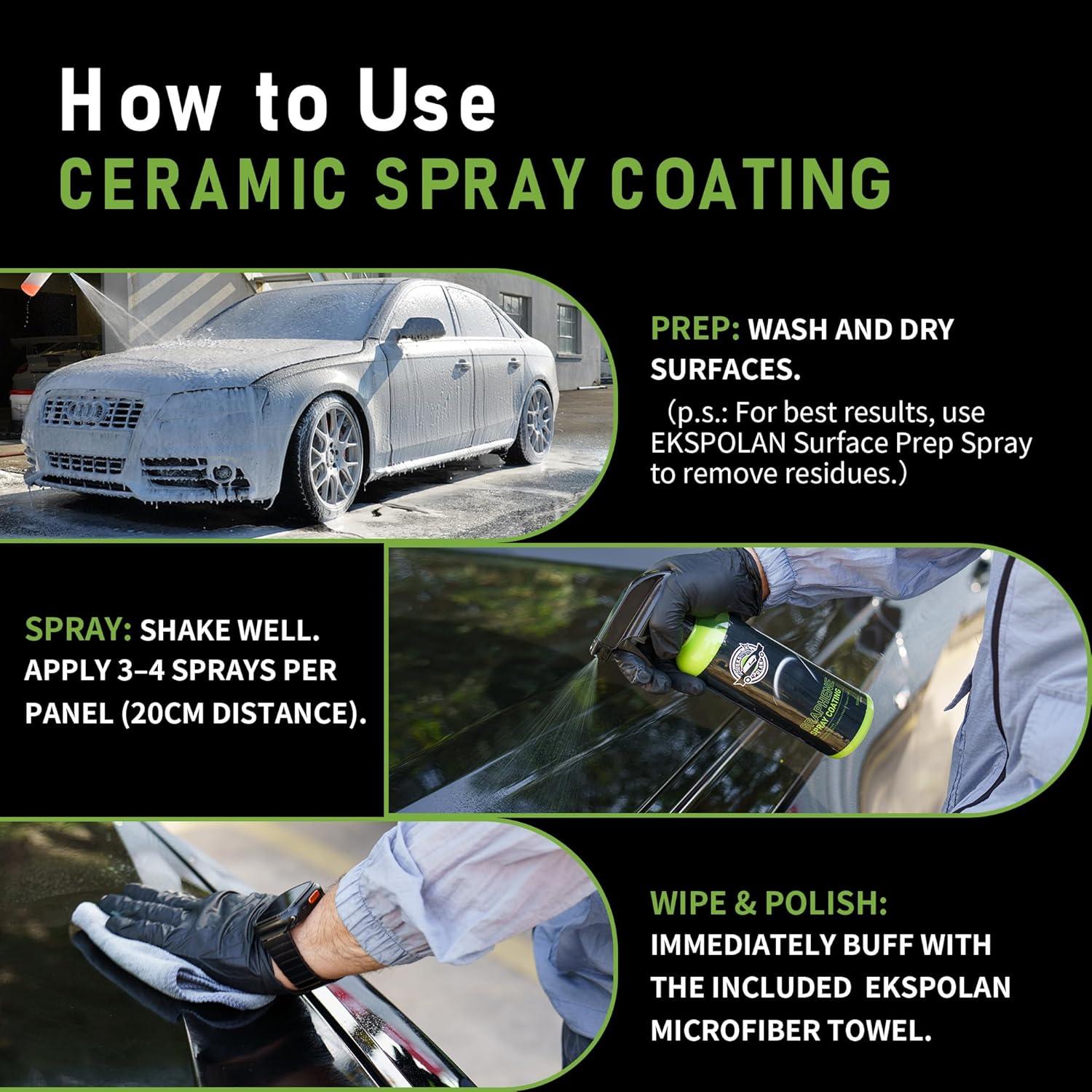 Spray Cerámico Hidrofóbico EKSPOLAN 500 ml - Protección UV y Brillo