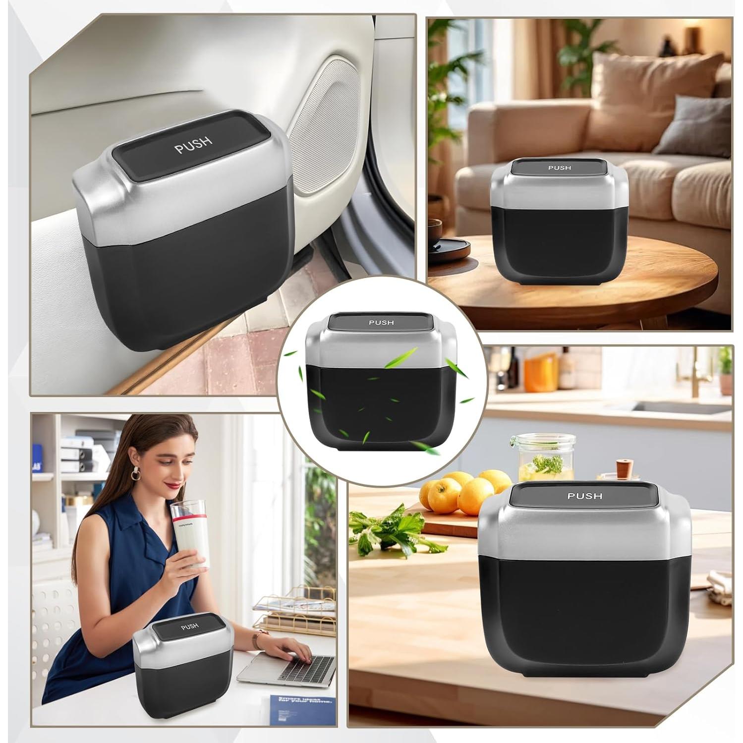 Bote de Basura para Auto Wuyaoyao Mini con Tapa y 30 Bolsas