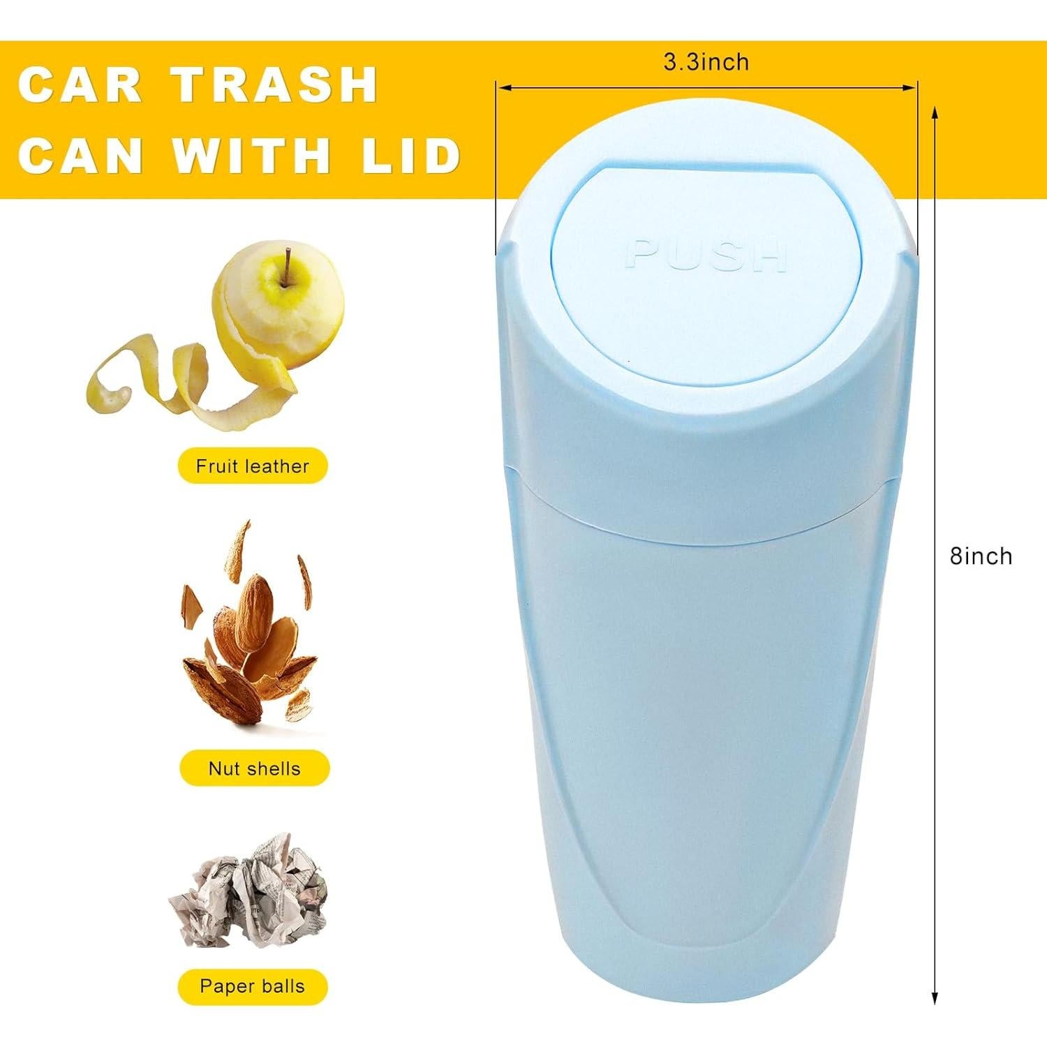 Contenedor de Basura para Auto YTFRL Azul Claro 20x8.5 cm