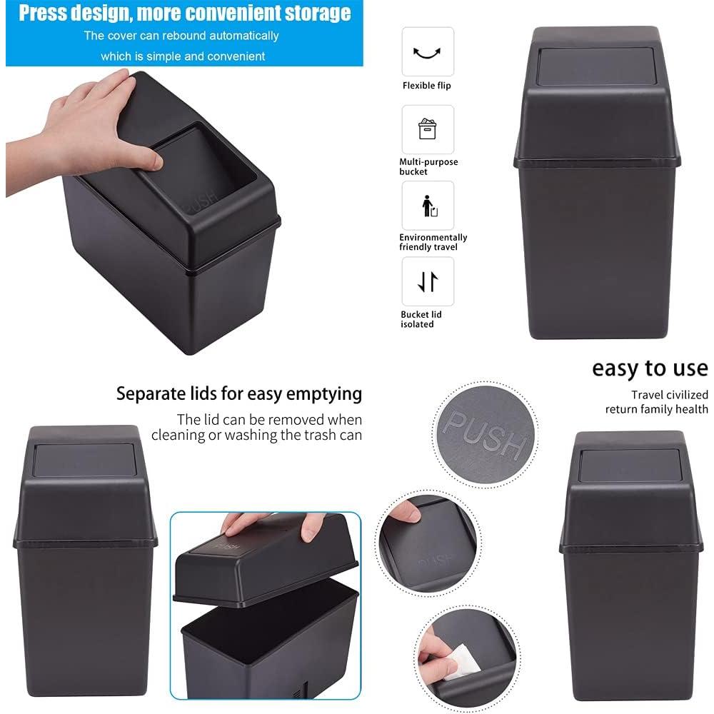 Contenedor de Basura para Auto ATMOMO 2.5L Negro a Prueba de Fugas