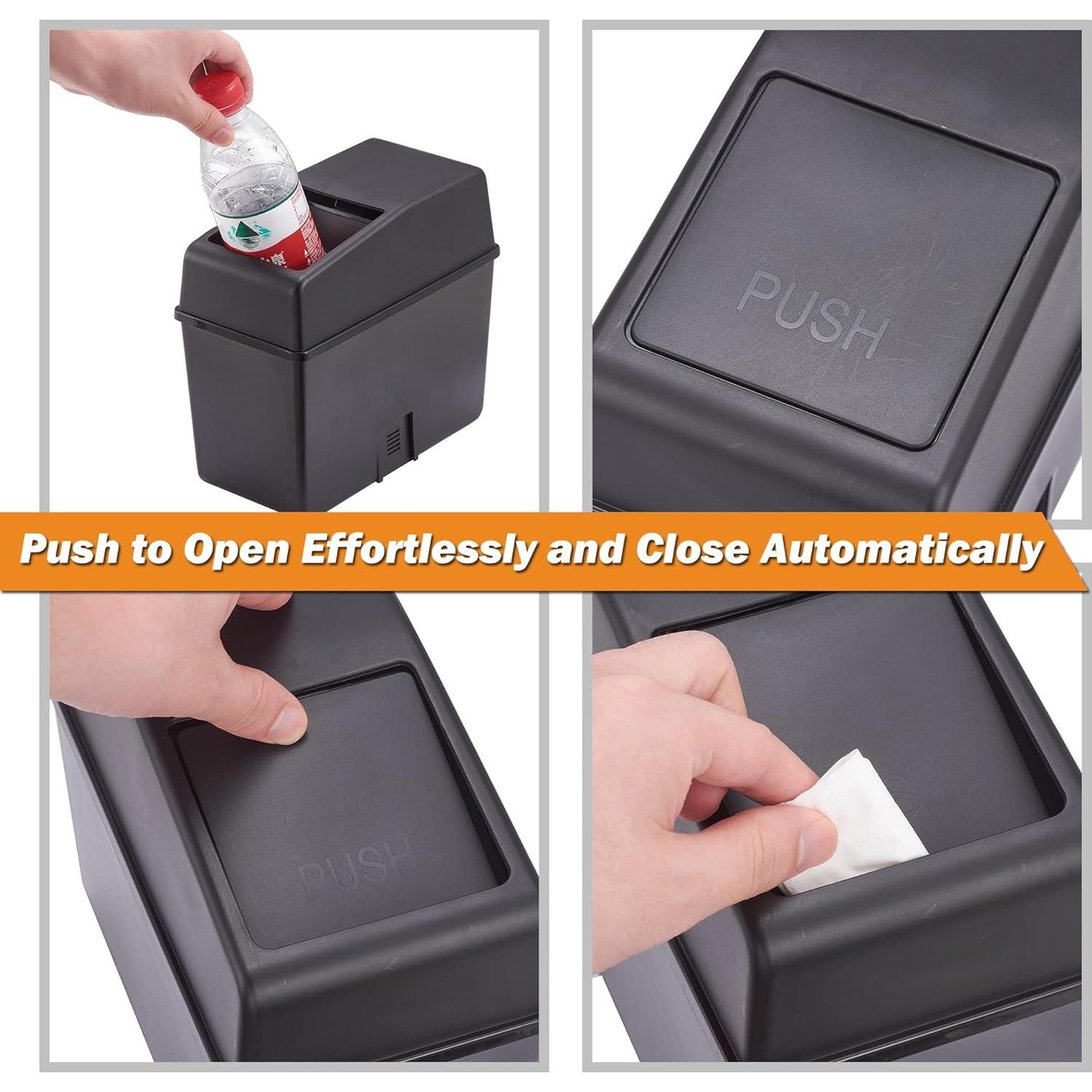 Contenedor de Basura para Auto ATMOMO 2.5L Negro a Prueba de Fugas