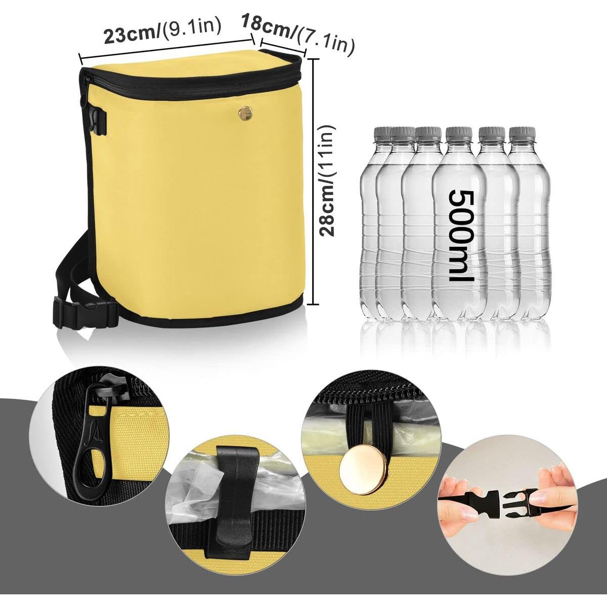 Basurero para Auto MCHIVER Amarillo Limón a Prueba de Fugas