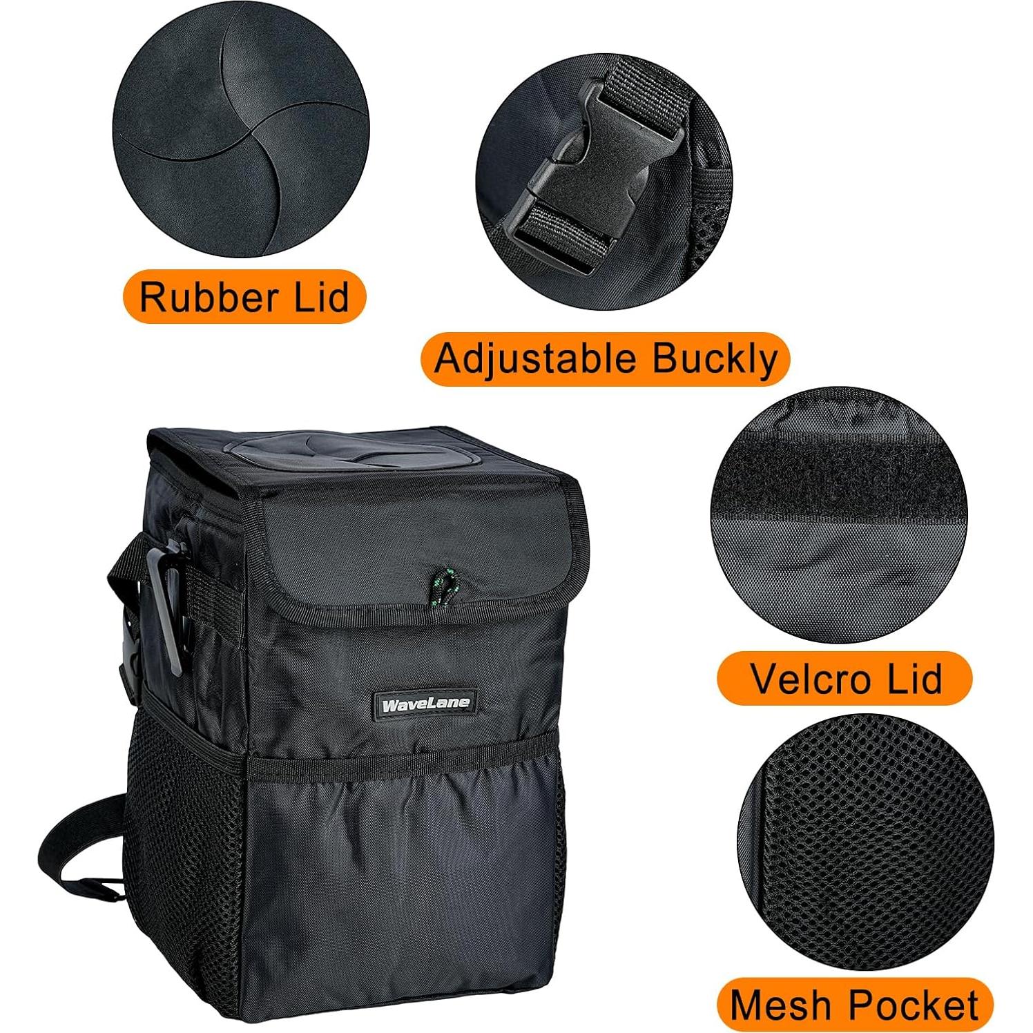 Basurero de Auto Suyue Y Plegable 7.57L Impermeable Negro