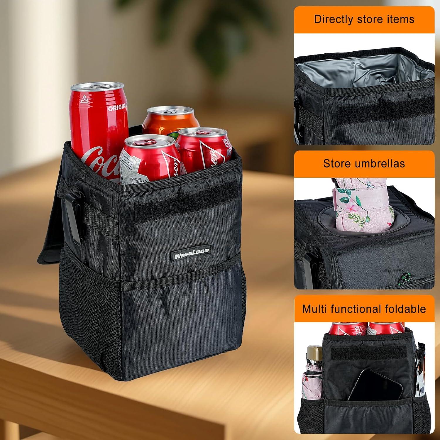 Basurero de Auto Suyue Y Plegable 7.57L Impermeable Negro