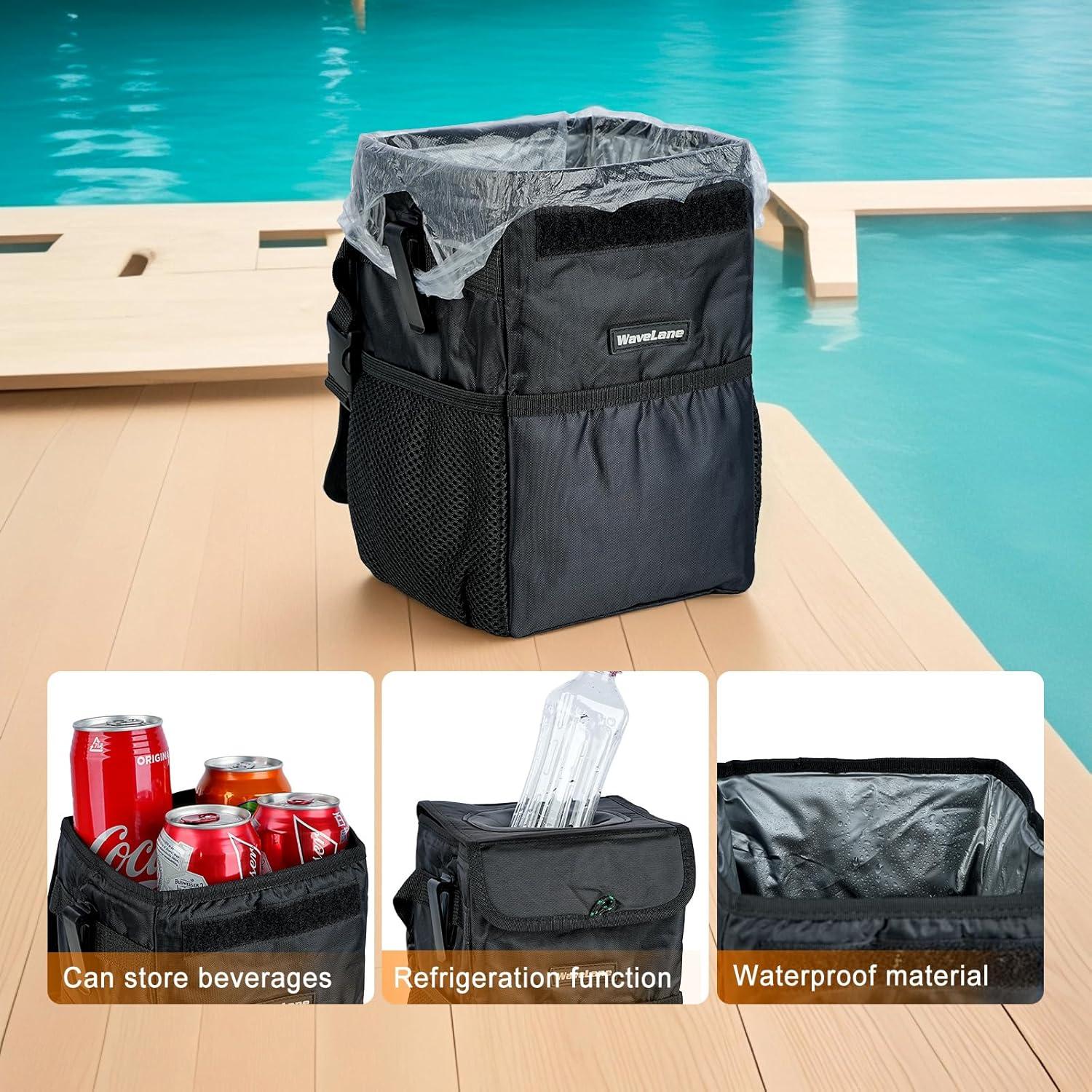 Basurero de Auto Suyue Y Plegable 7.57L Impermeable Negro