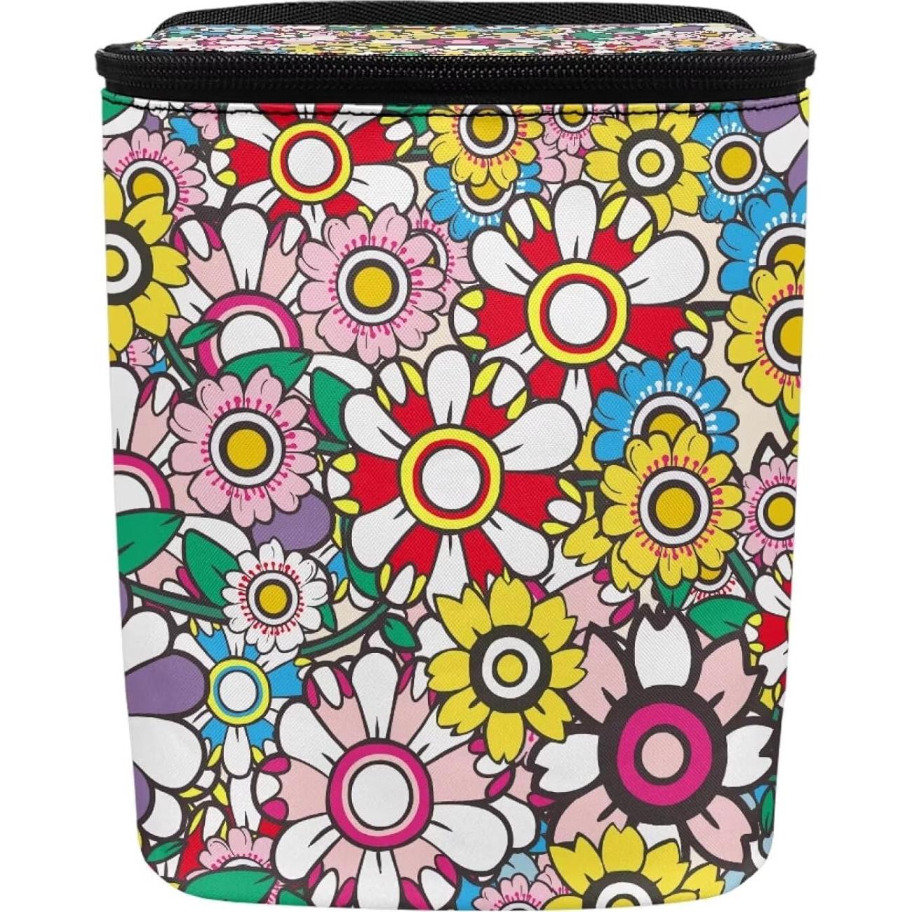 Basurero para Auto Dreaweet Floral Hippie 17x12x22cm Impermeable