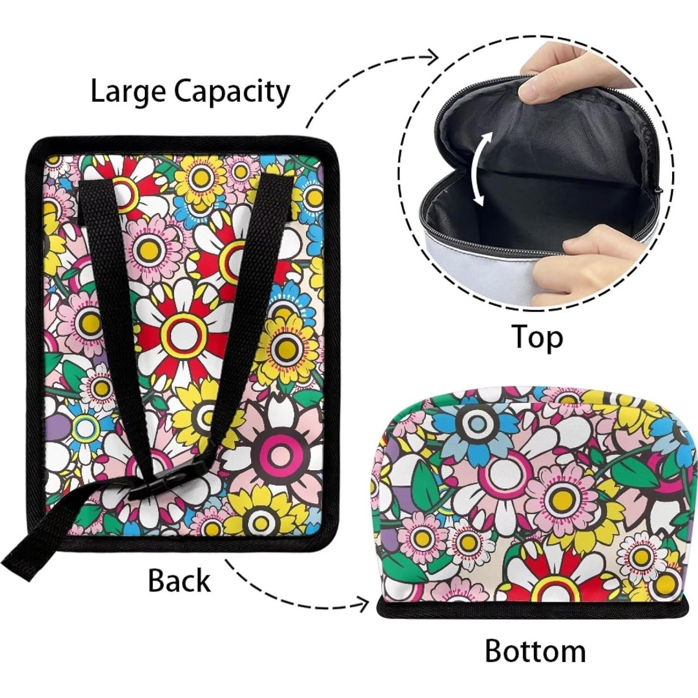 Basurero para Auto Dreaweet Floral Hippie 17x12x22cm Impermeable