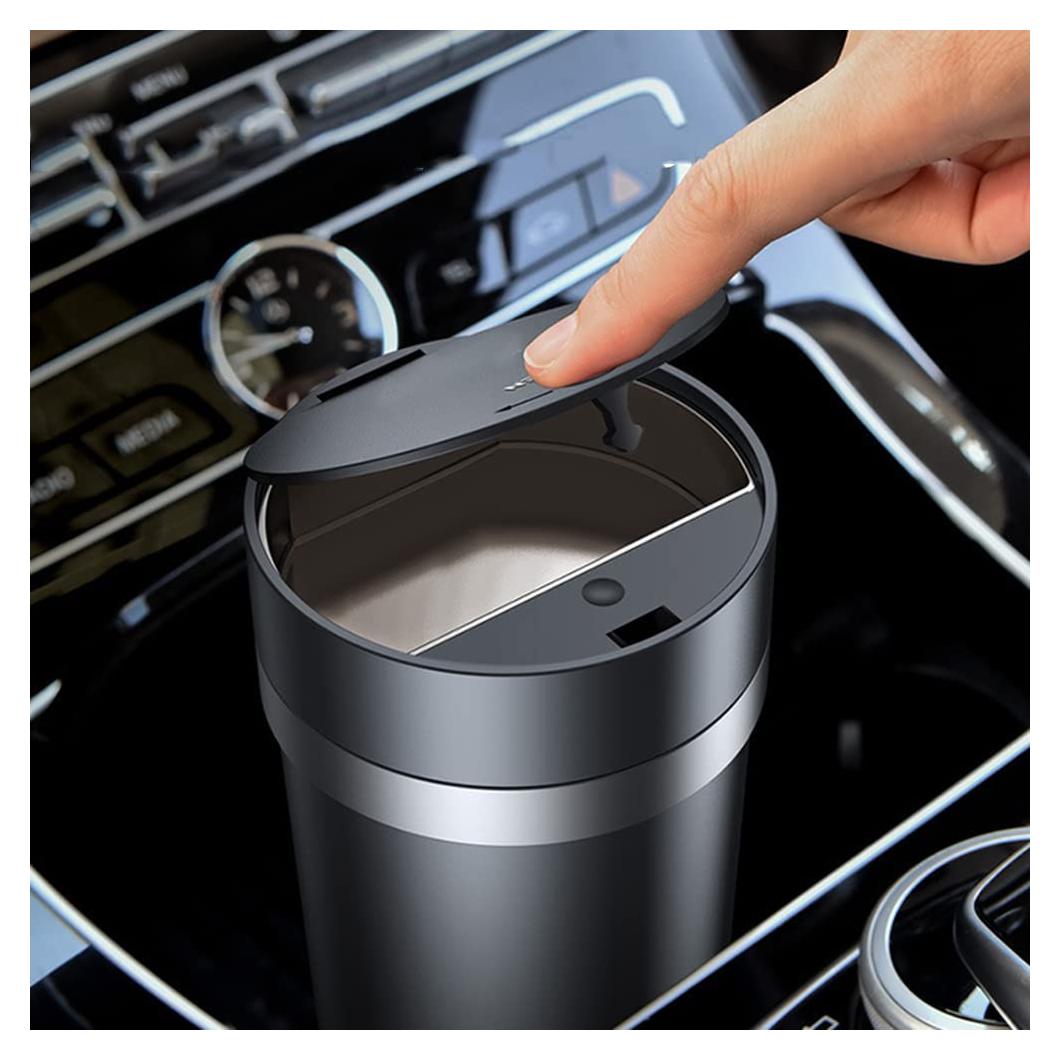 Basurero de coche impermeable DB04030ACS con tapa y cenicero