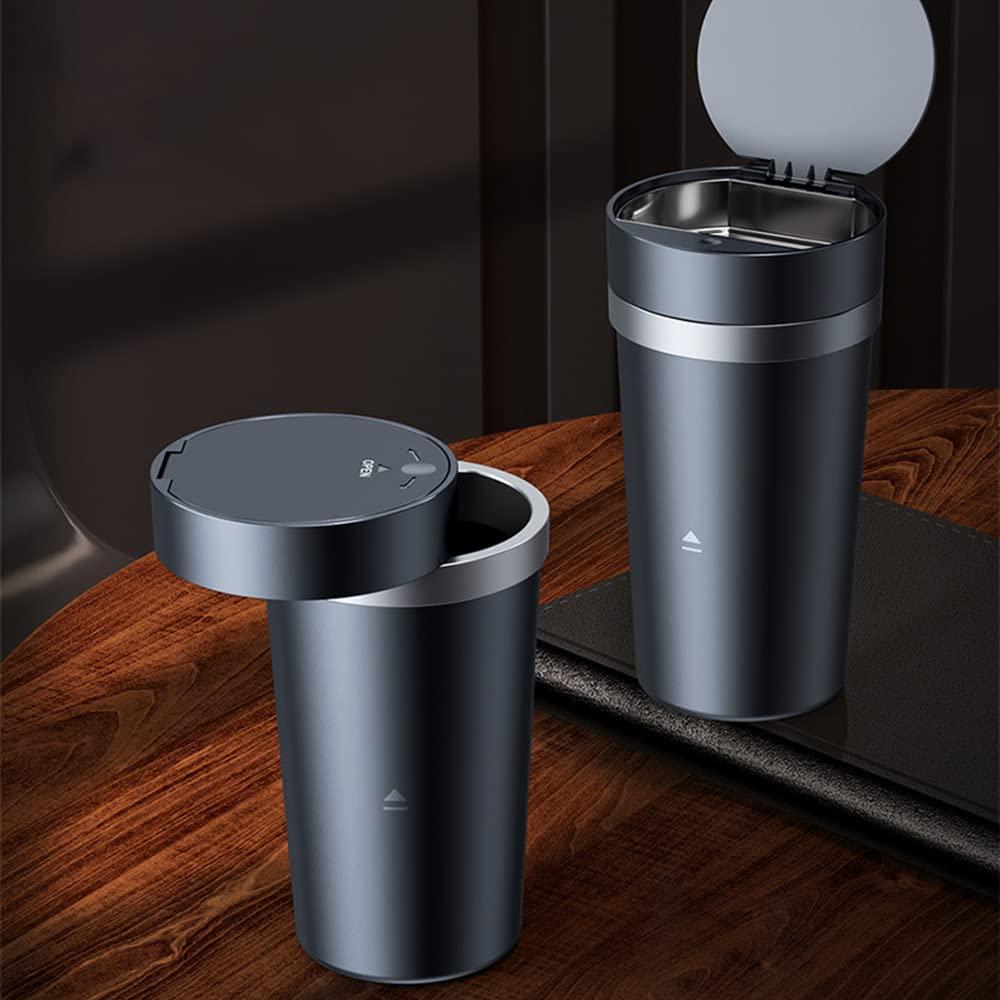 Basurero de coche impermeable DB04030ACS con tapa y cenicero