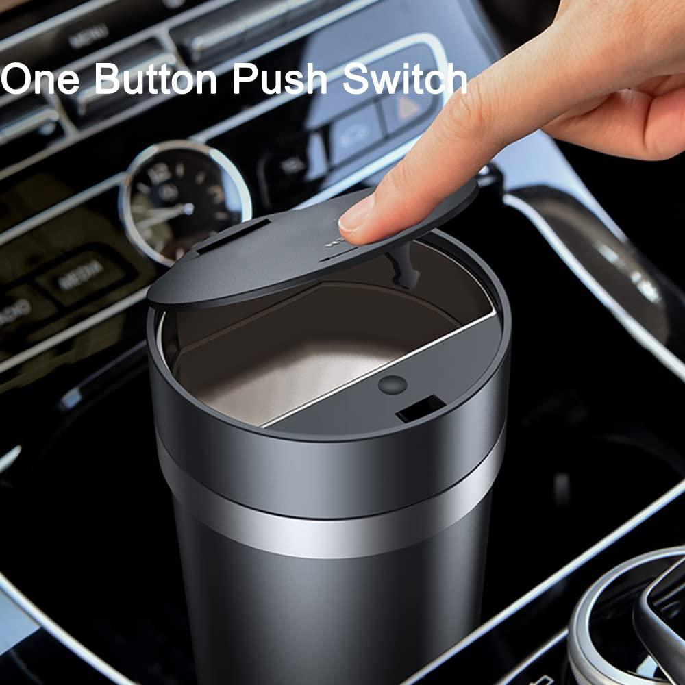 Basurero de coche impermeable DB04030ACS con tapa y cenicero