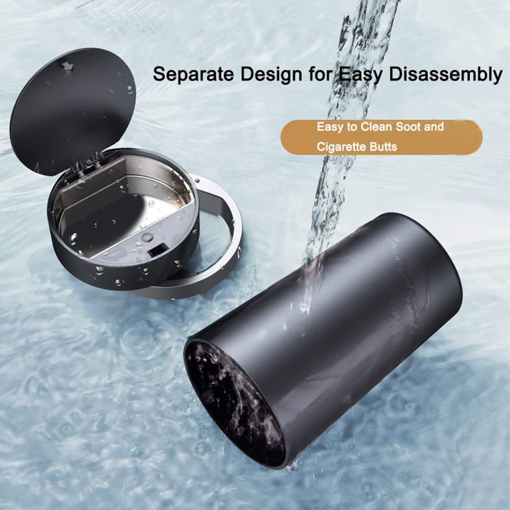 Basurero de coche impermeable DB04030ACS con tapa y cenicero