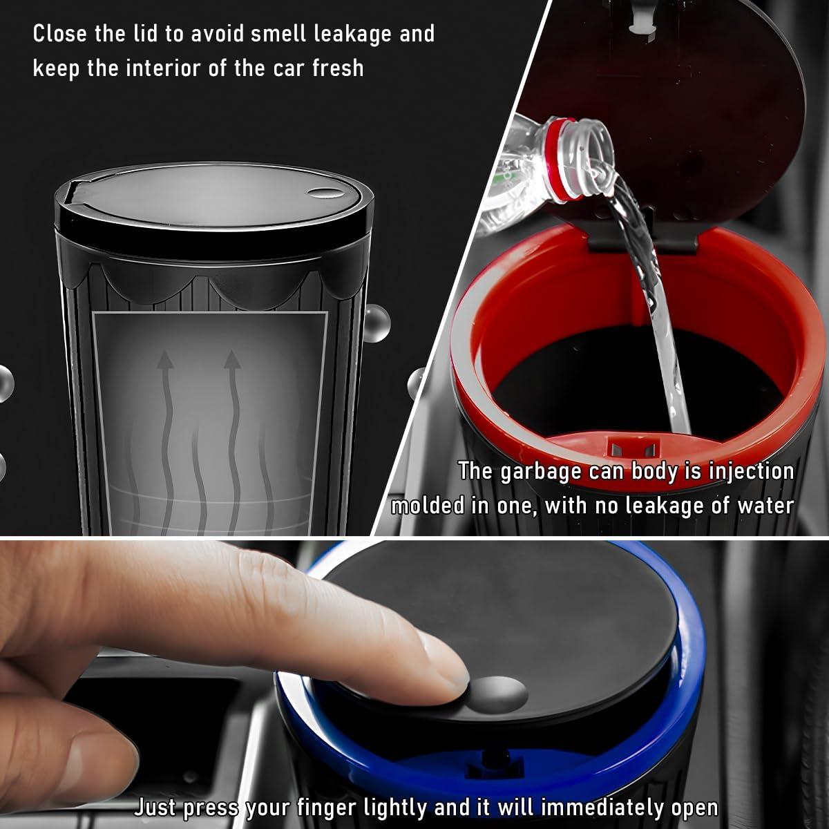 Basurero portátil para coche Gasedin con tapa azul 800ml