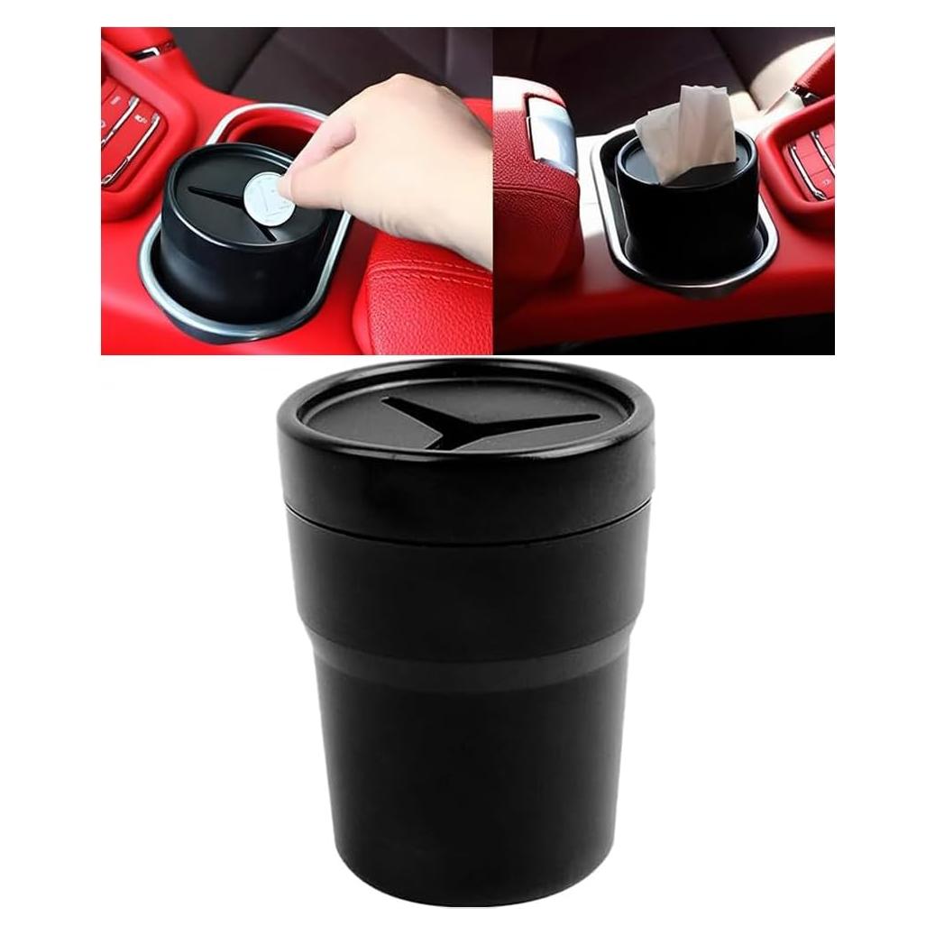 Basurero de Auto TNAIYH con Tapa, Compacto y Multifuncional