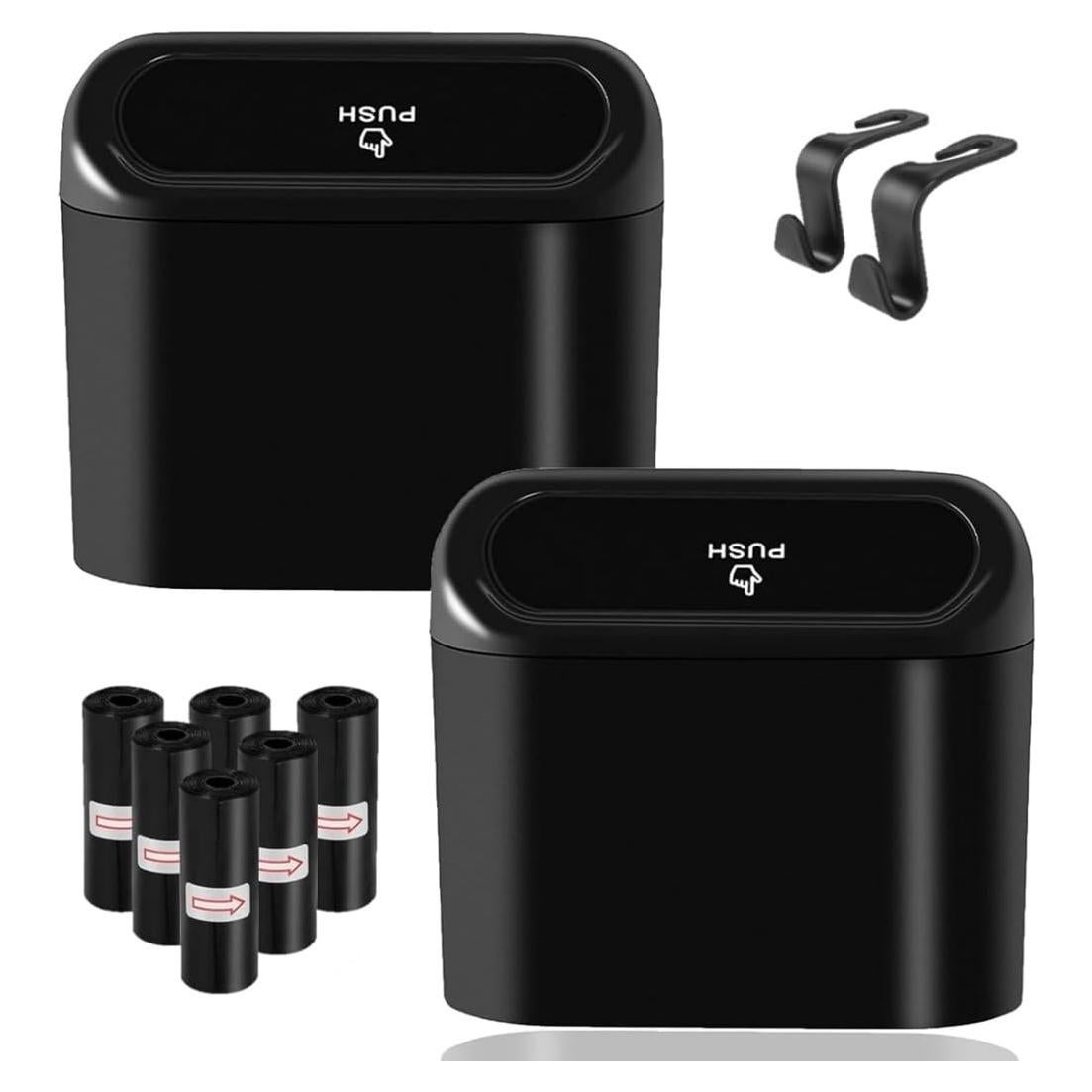 Basurero de Auto Impermeable Mustafa - 2 Paquetes con Tapa y Ganchos