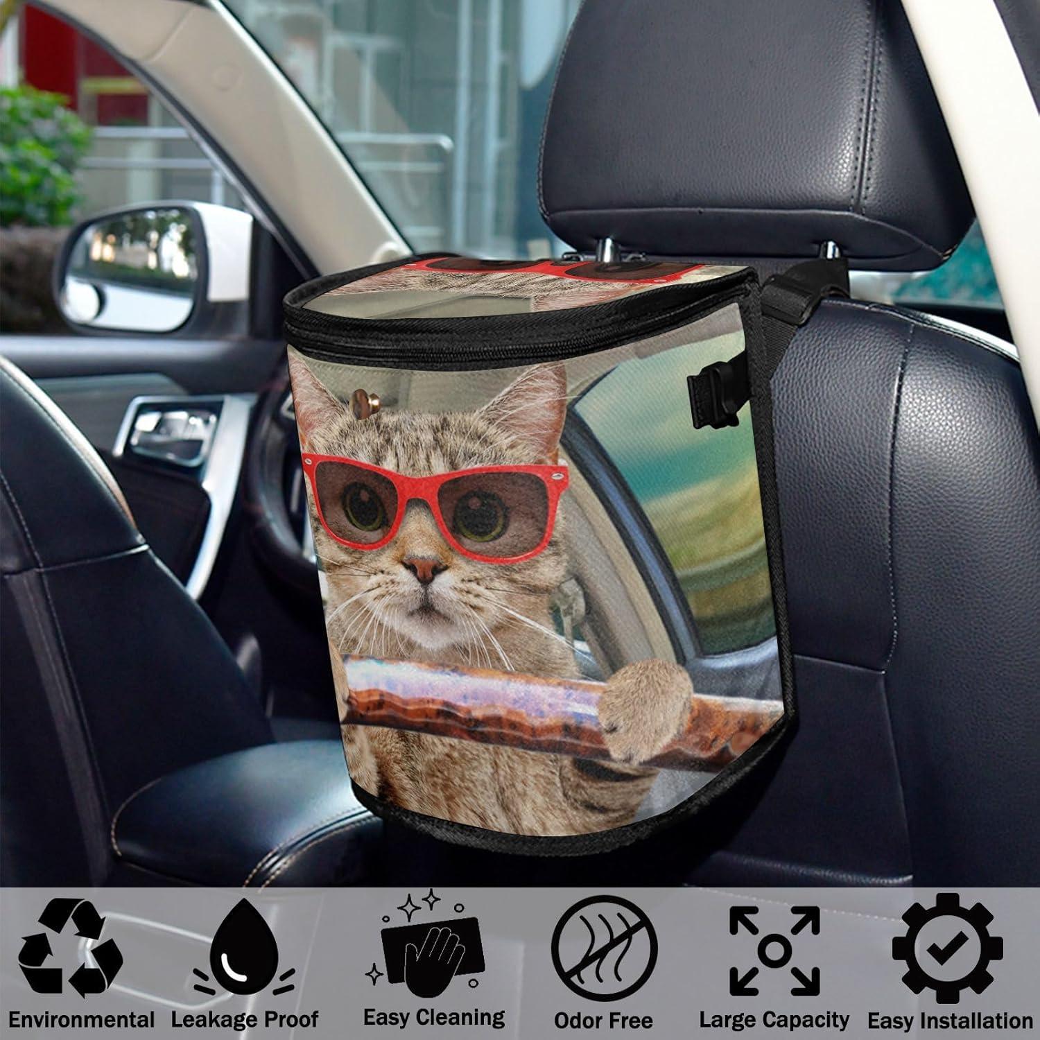 Basurero de Coche Oarencol Impermeable 11.4L con Tapa