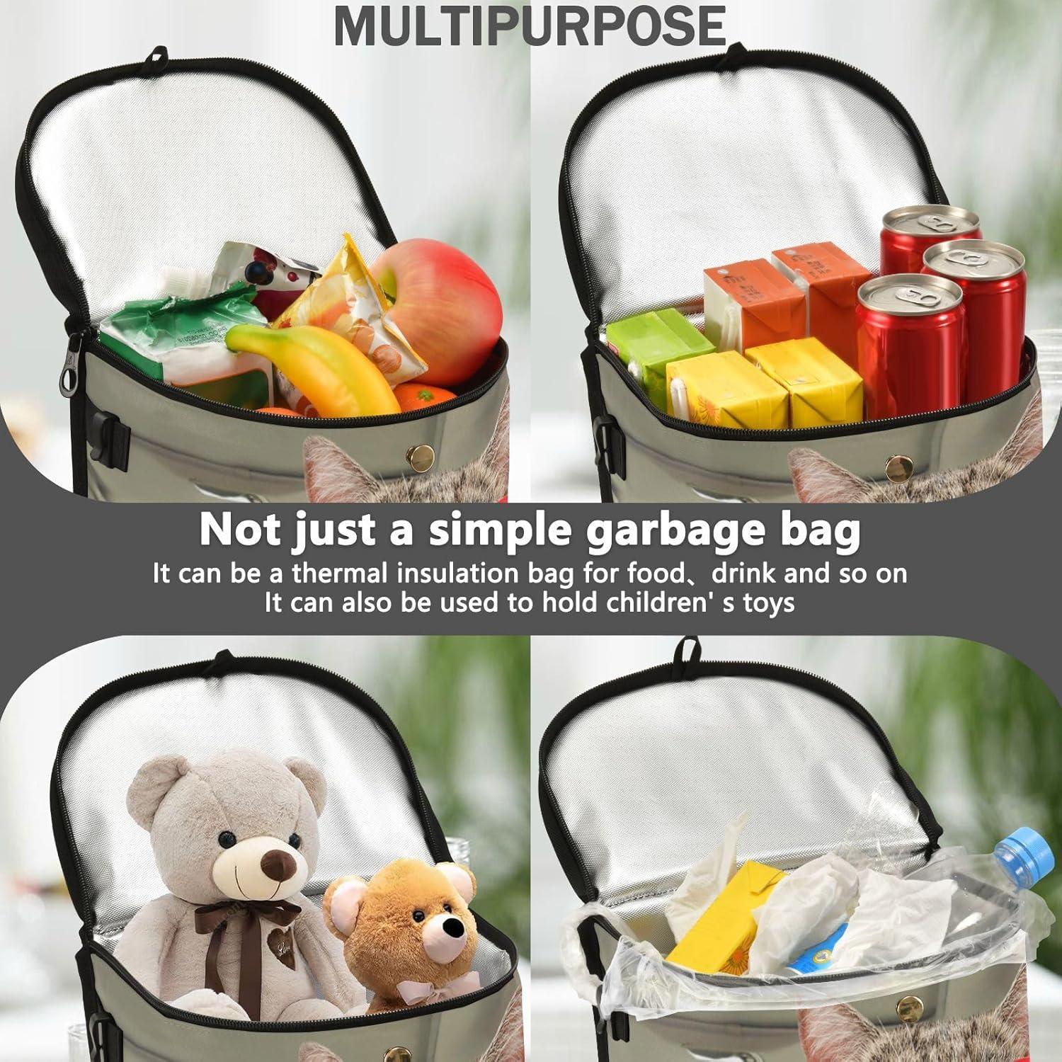 Basurero de Coche Oarencol Impermeable 11.4L con Tapa