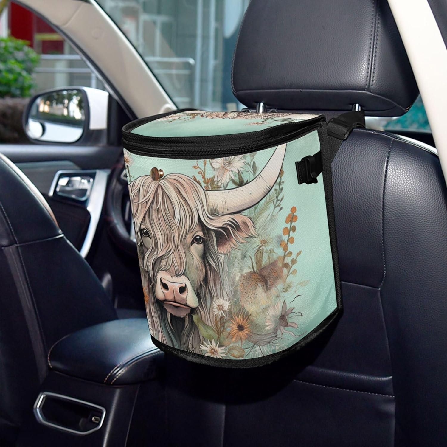 Basurero de Coche MNSRUU con Tapa y Forro a Prueba de Fugas