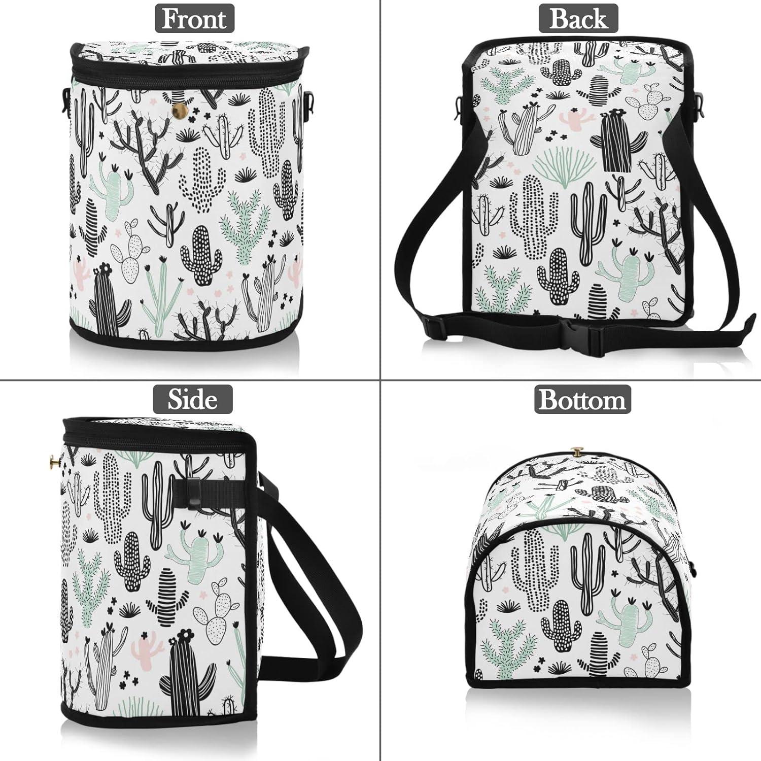 Cubo de Basura para Coche Oarencol 11.4L Impermeable Negro Verde