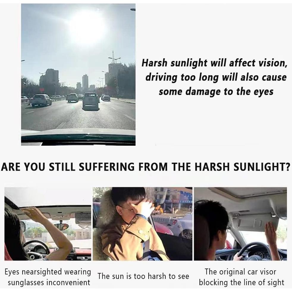 Extensor de Visera Solar Salior 2Pcs Ajustable Antirreflejo