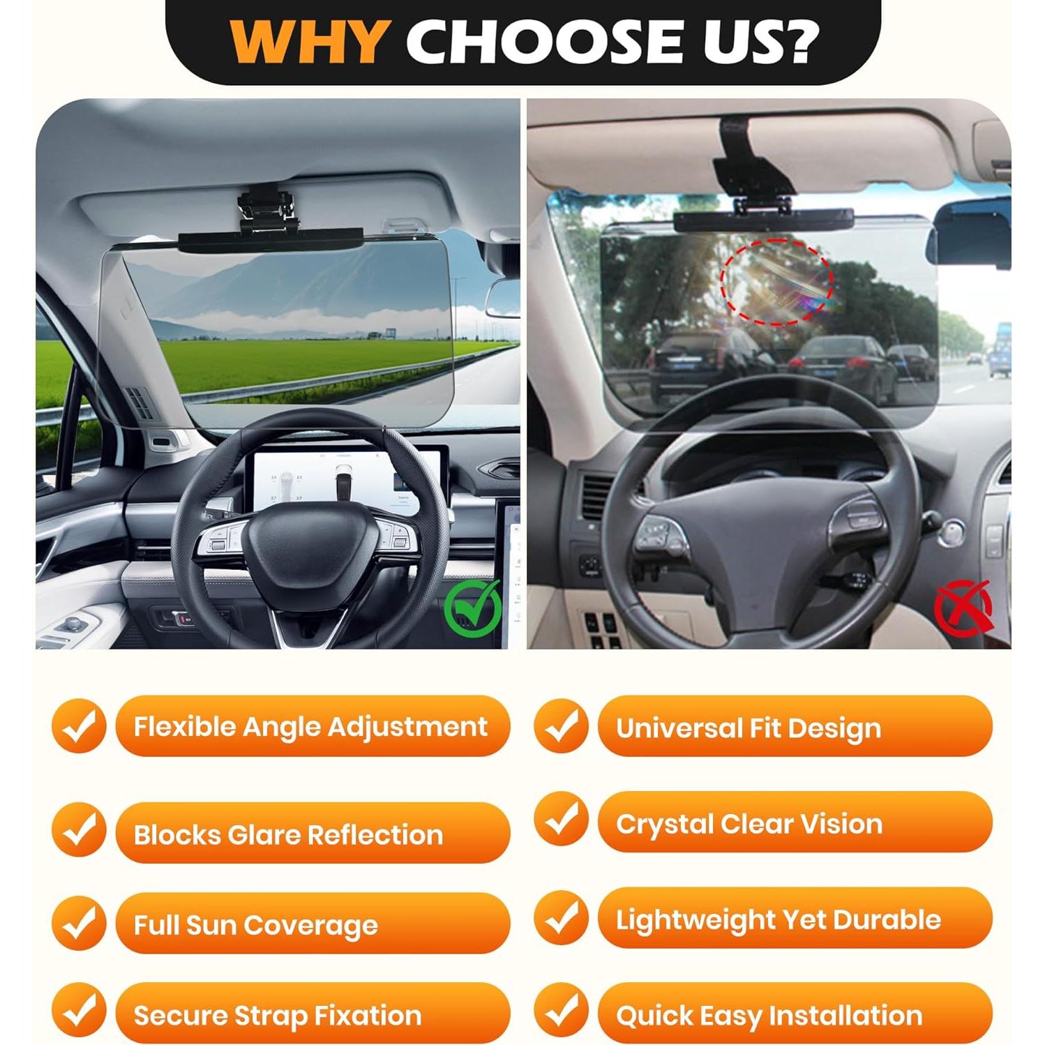 Extensor de Visera Solar KWANCHOO SVE01 Ajustable Antirreflejo