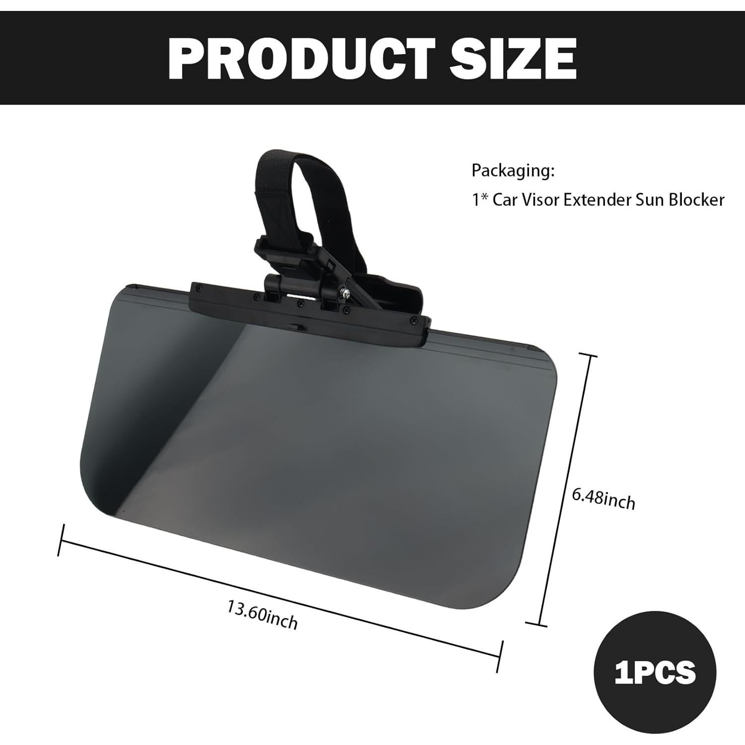 Extensor de Visera Solar Polarizada YGDMD Ajustable 34.54 cm