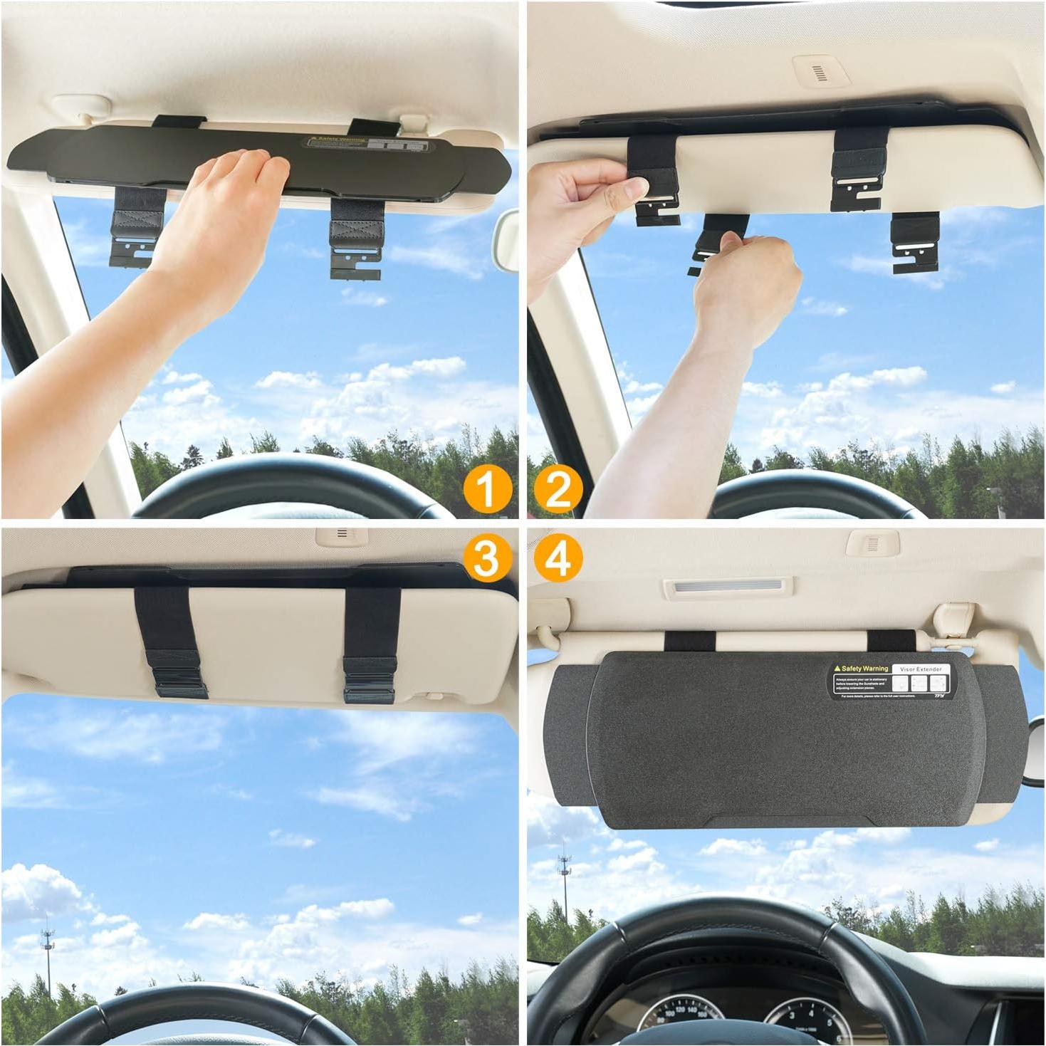 Extensor de Visera Solar TFY para Automóvil 2 Piezas Antirreflejo