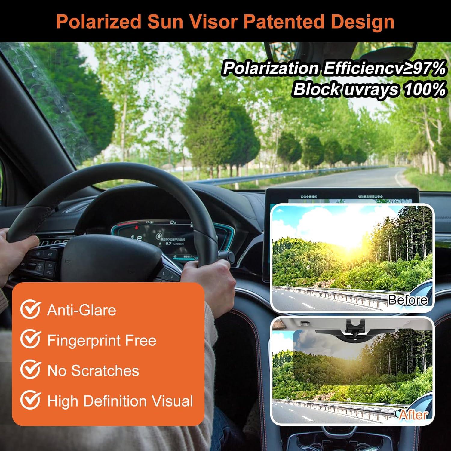 Extensor de Visera Solar GQLHYD HD Polarizado para Coche