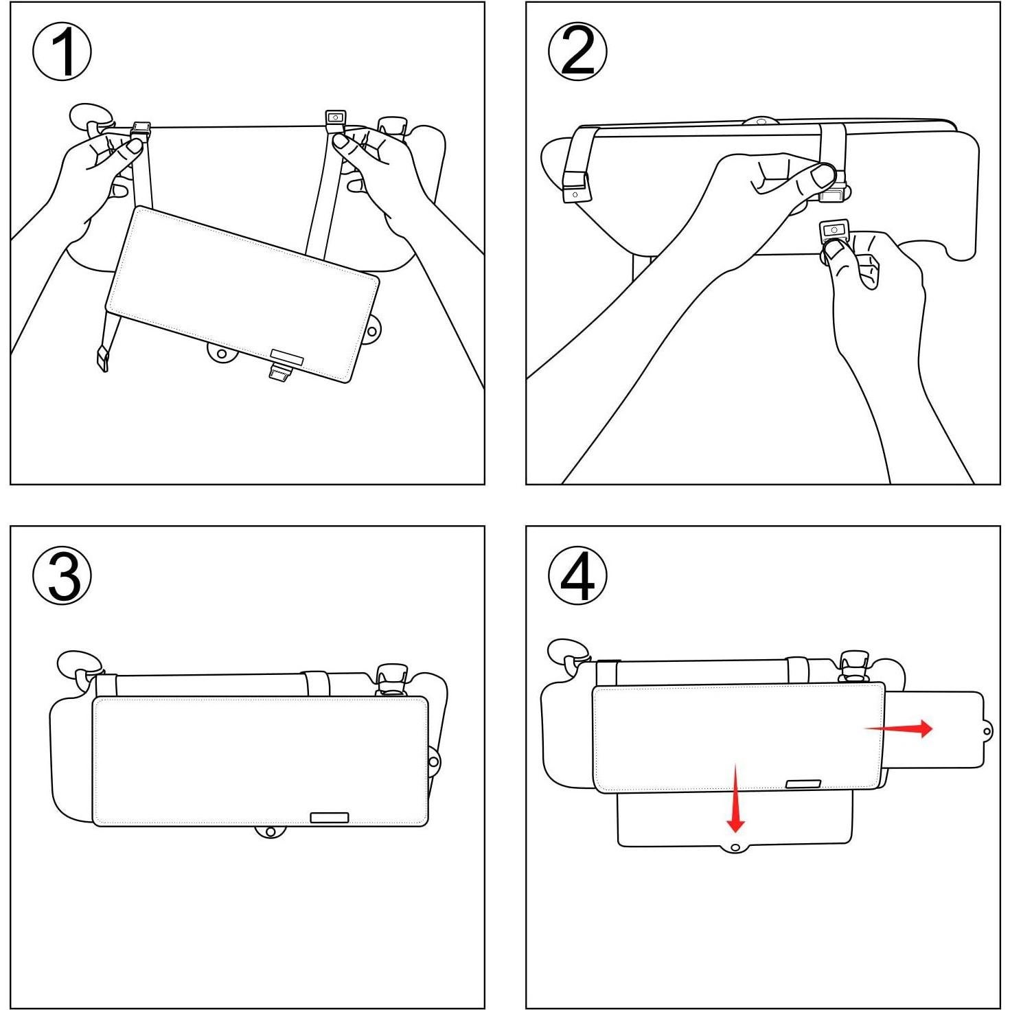 Extensor de Visera de Coche FULLONG FL-3V Negro