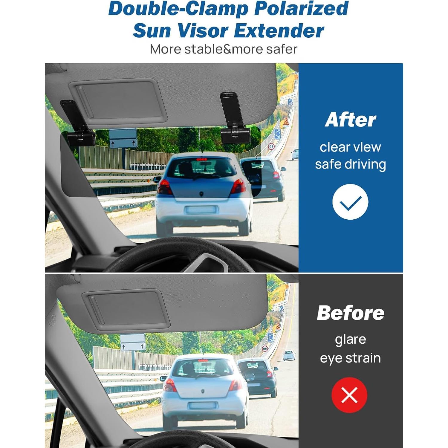 Extensor de Visera Solar JOYTUTUS Polarizado UV400 Ajustable