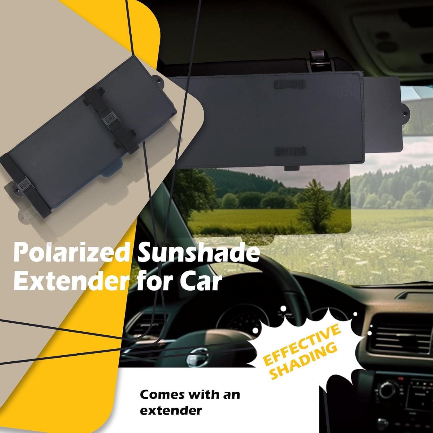 Extensor de Visera Solar TuLeYiLe UV400 Antirreflejo para Coche