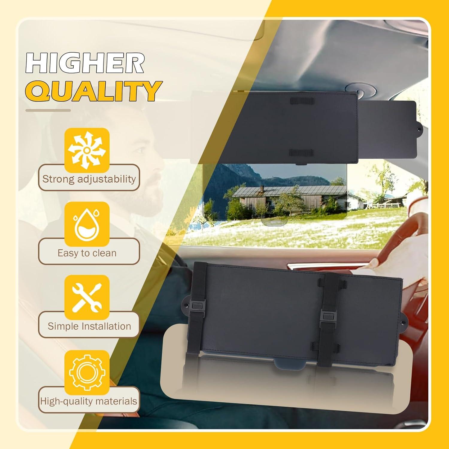 Extensor de Visera Solar TuLeYiLe UV400 Antirreflejo para Coche