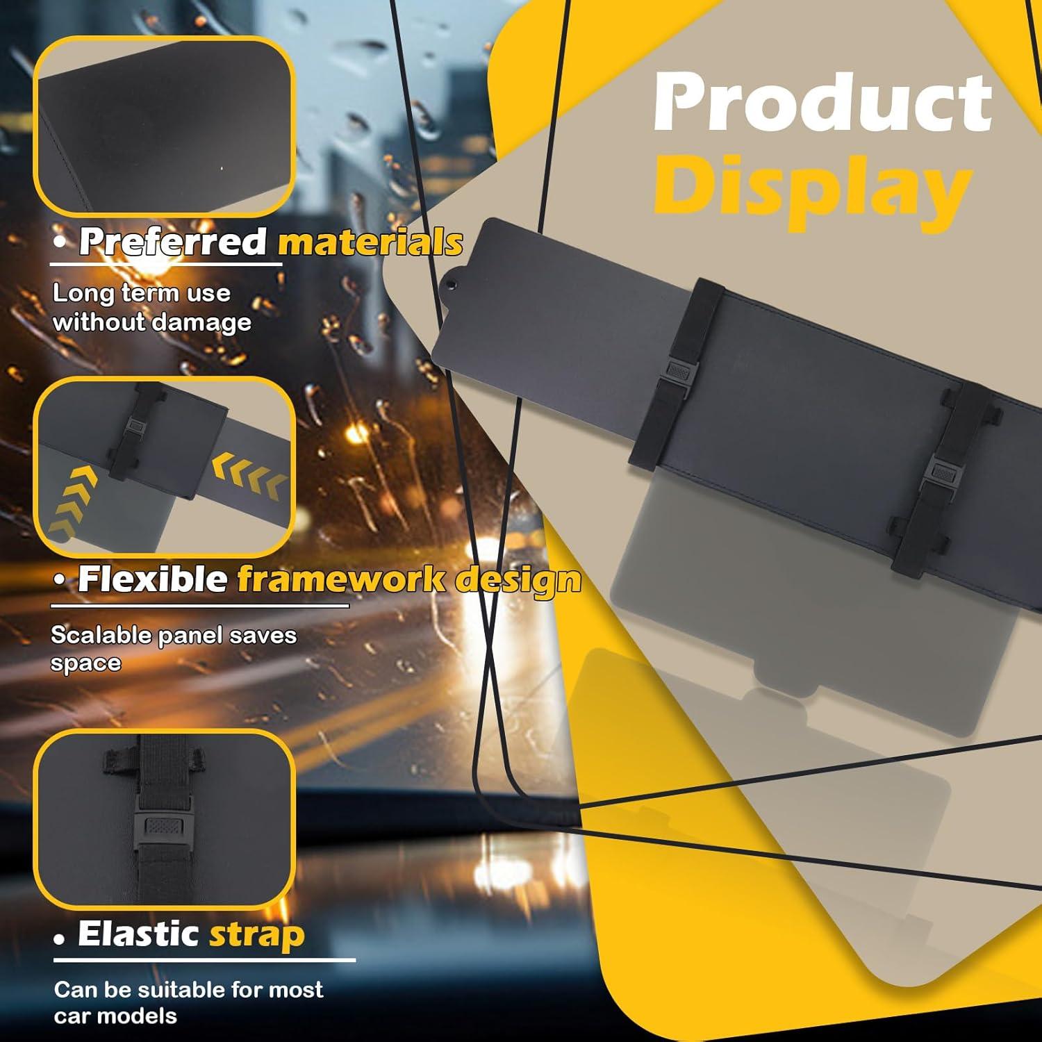 Extensor de Visera Solar TuLeYiLe UV400 Antirreflejo para Coche