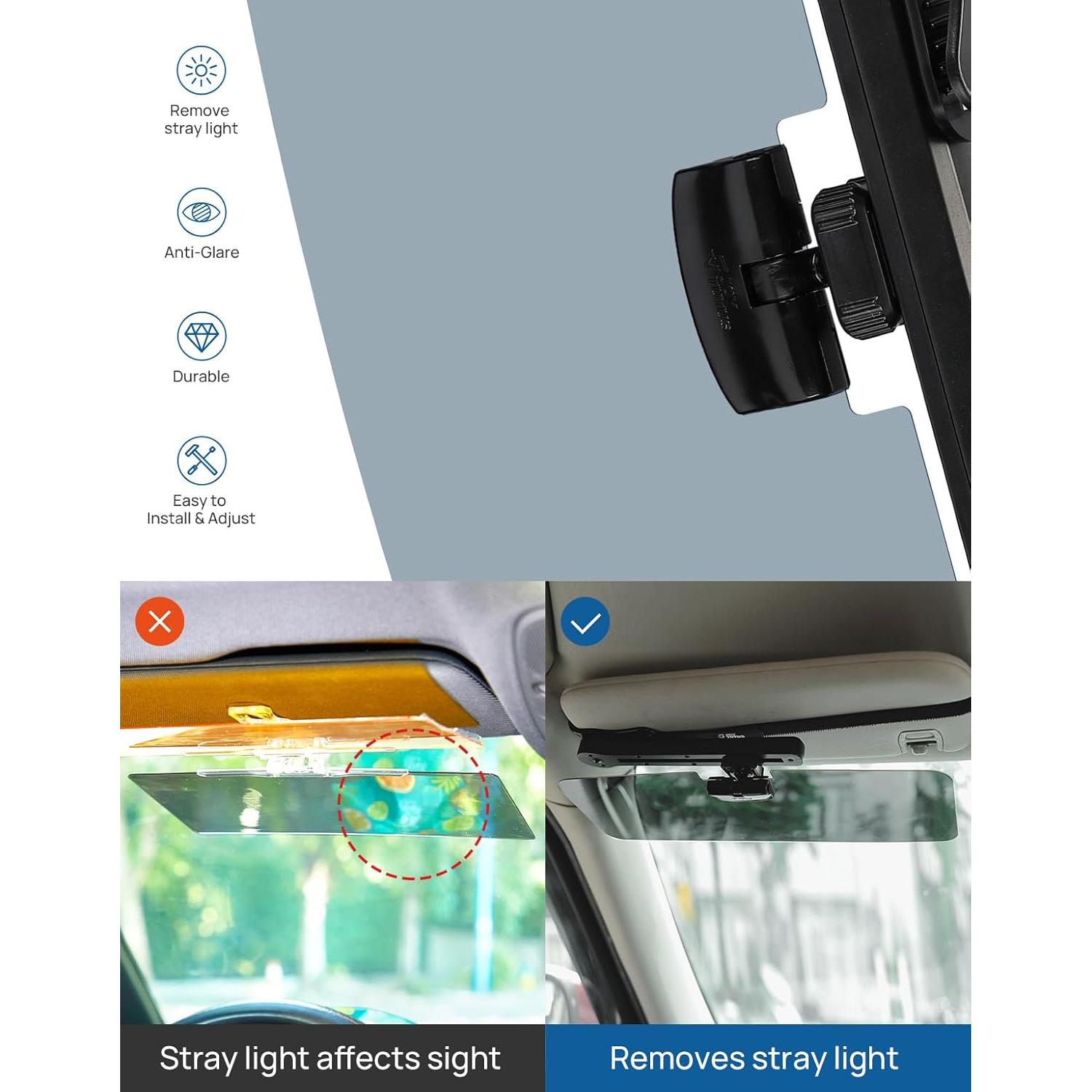 Extensor de Visera Solar JOYTUTUS 2 Pack Ajustable Polarizado