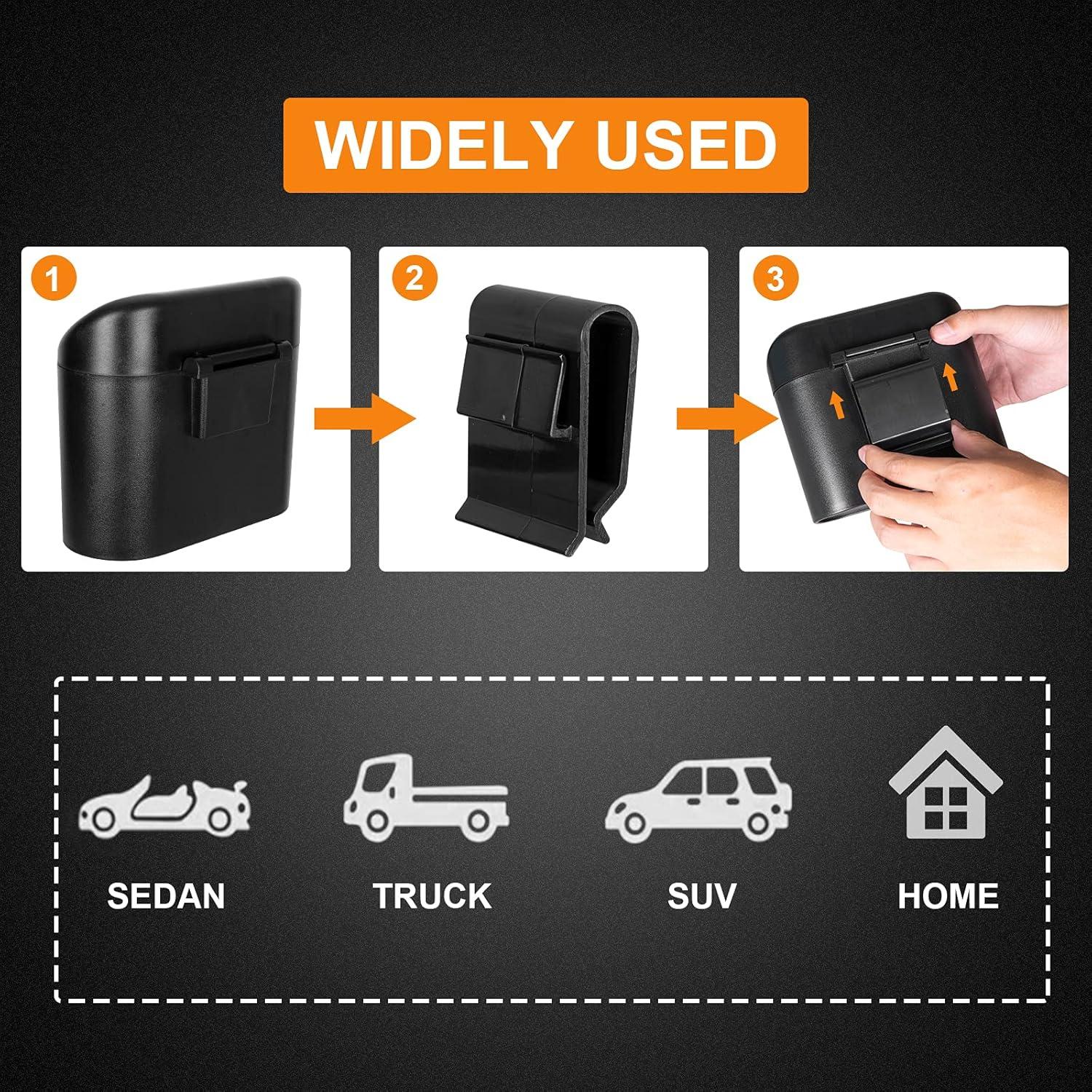 Bote de Basura Mini Wontolf con Tapa y 150 Bolsas - Negro