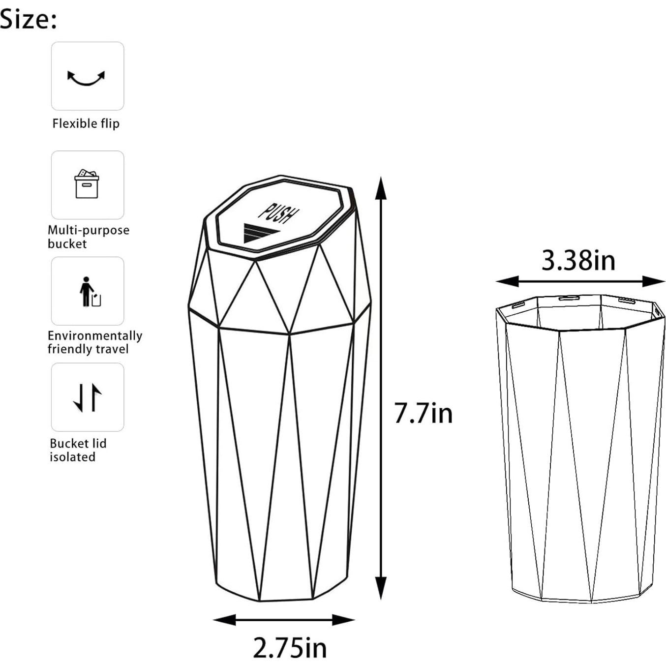 Basurero de Auto YIOVVOM Compacto Impermeable con 90 Bolsas