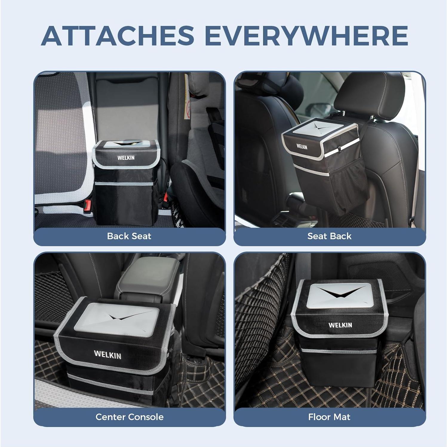 Basurero de Auto WELKIN 8.3L Plegable Impermeable con Tapa