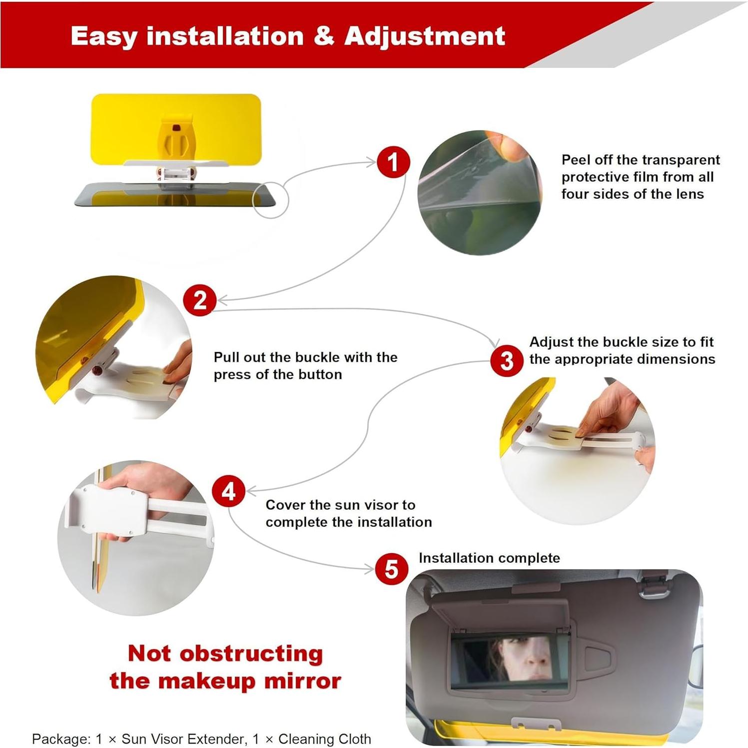 Extensor de Visera Solar CARINGTETH KEQ-801 UV400 Antirreflejo
