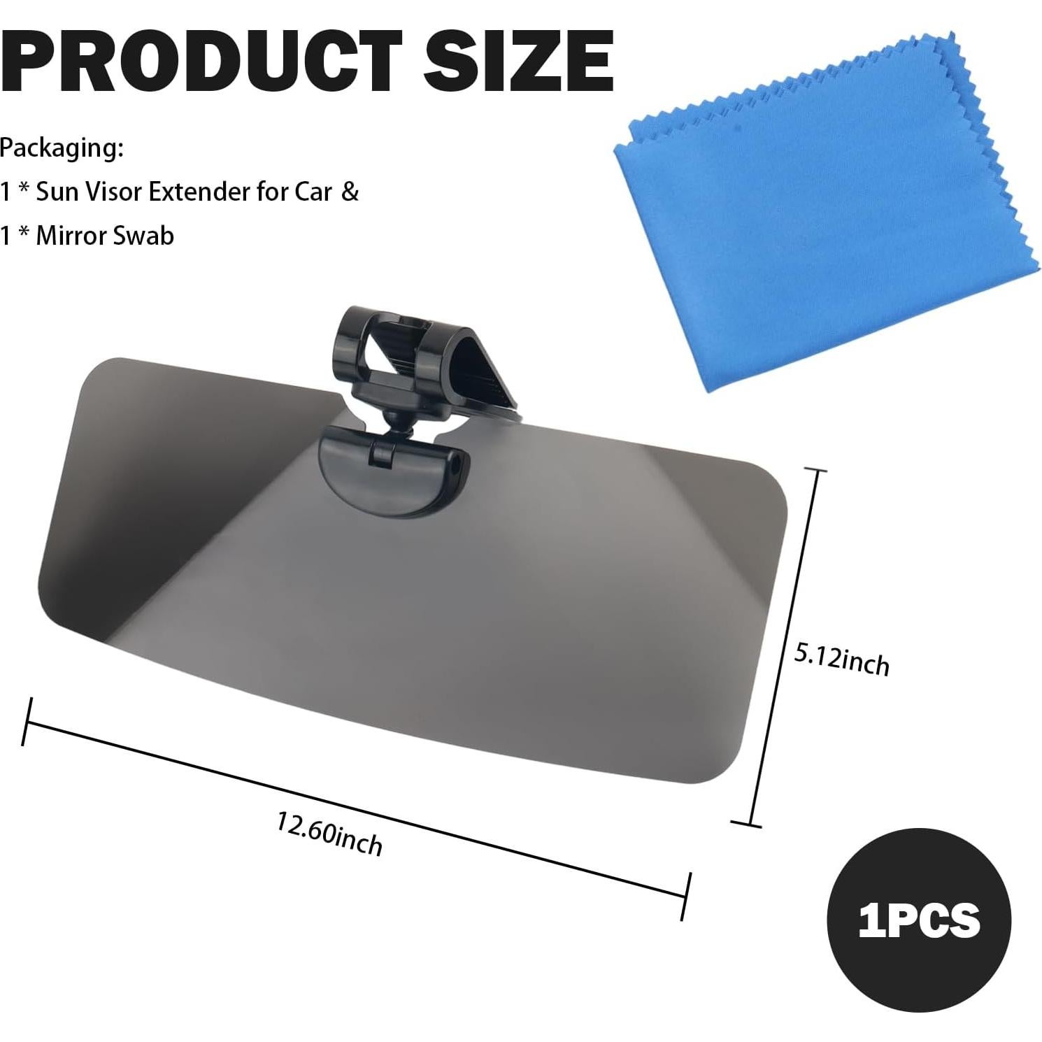 Extensor de Visera Solar YGDMD 32x13 cm Polarizado Negro