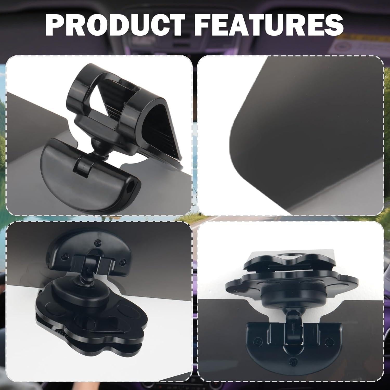 Extensor de Visera Solar YGDMD 32x13 cm Polarizado Negro