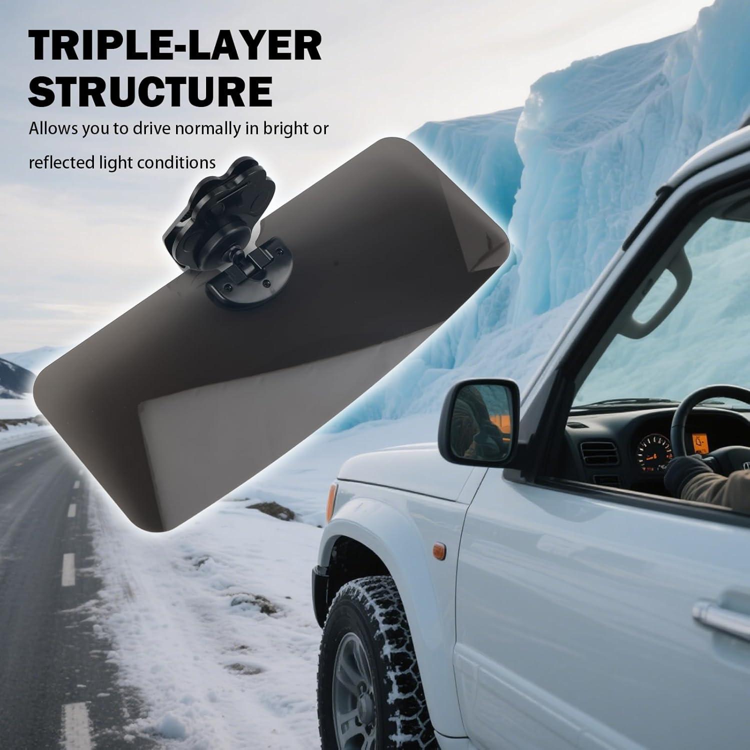 Extensor de Visera Solar YGDMD 32x13 cm Polarizado Negro