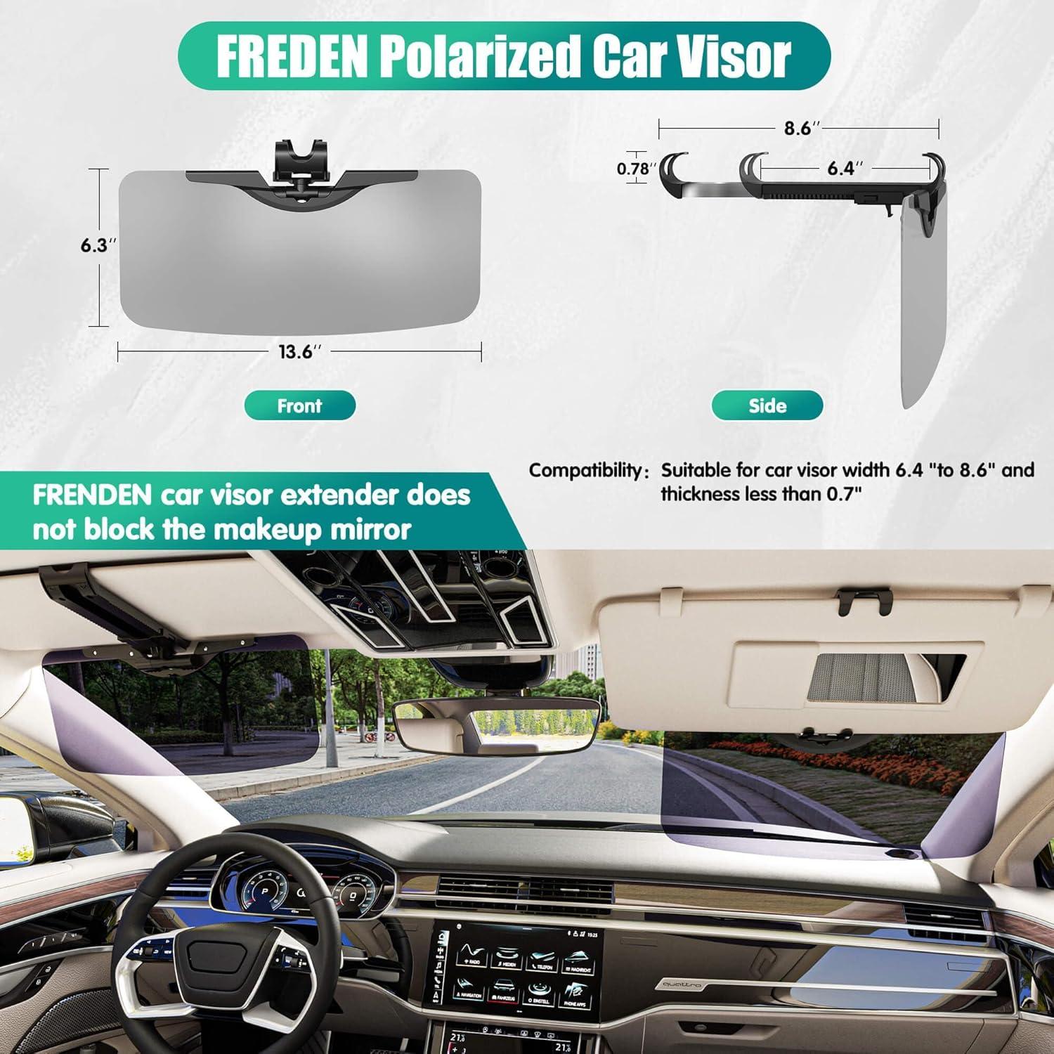 Extensor de Visera Solar Fazipu Ajustable UV400 Negro 2 Paquete