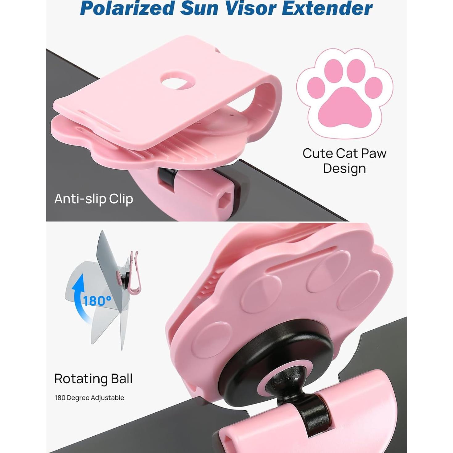 Extensor de Visera Solar JOYTUTUS Rosa UV400 Universal