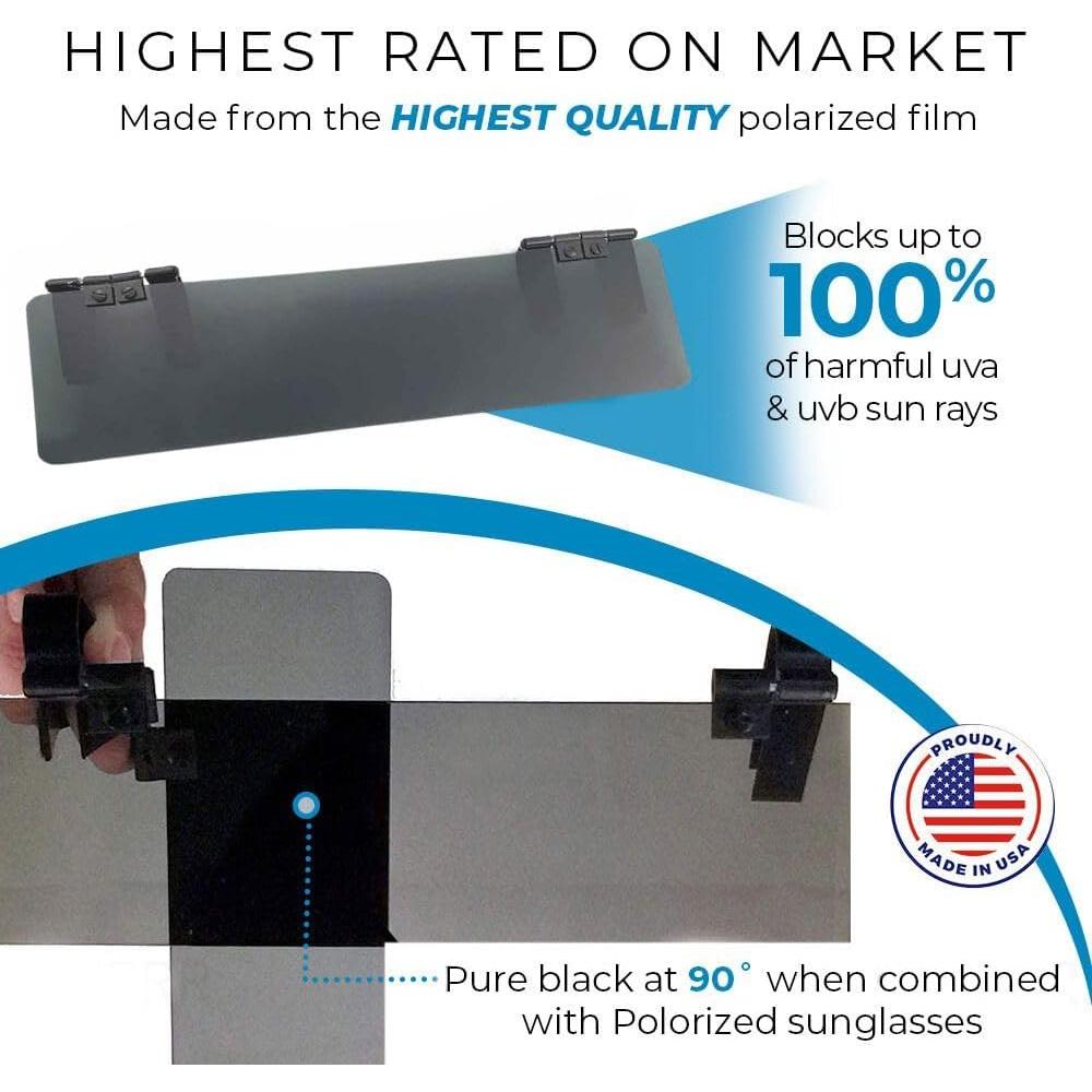 Extensor de Visera Solar Glare Guard 45.72 cm UV400 Anti-Deslumbrante